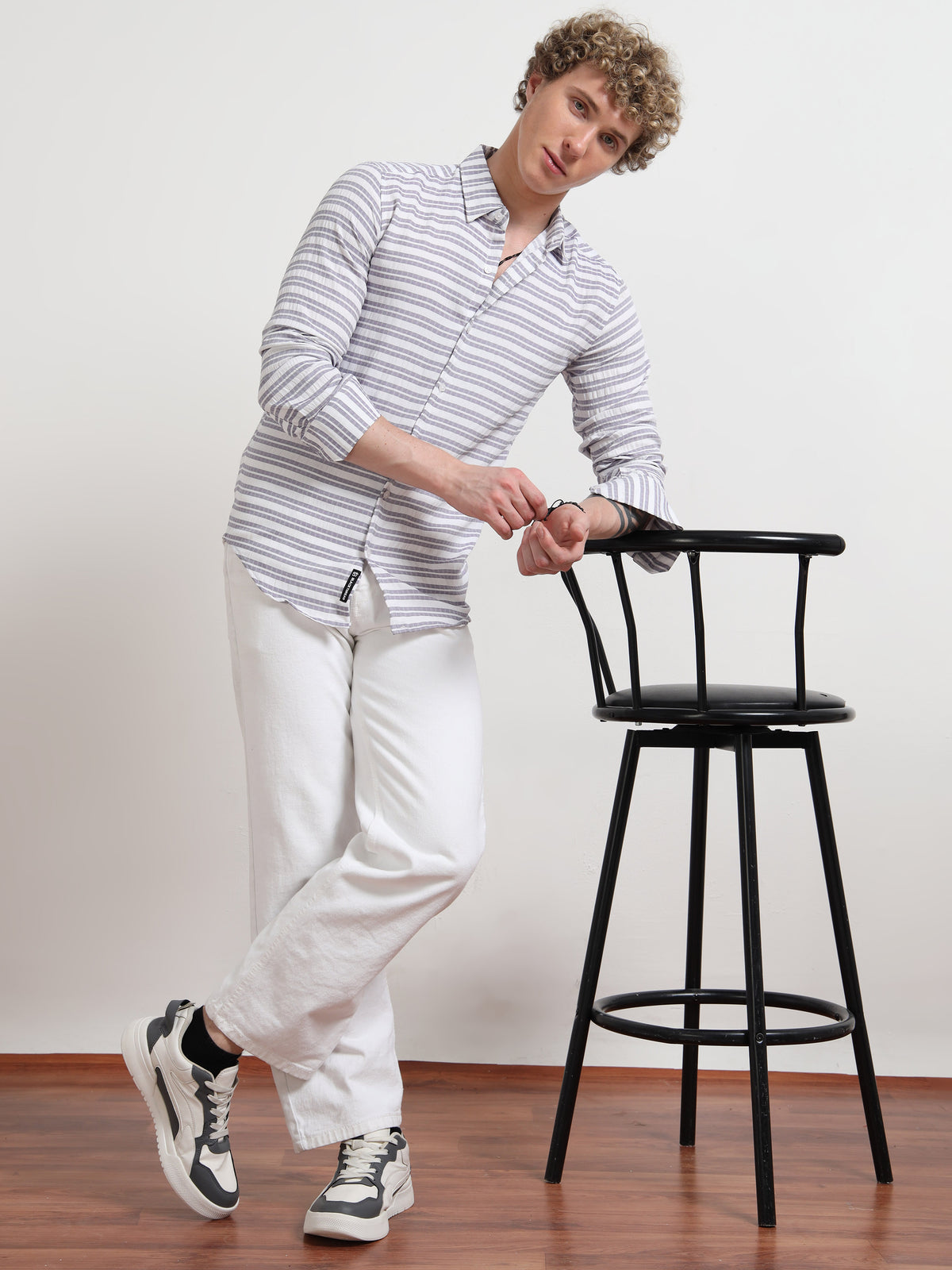 Ash Full sleeve Strips Shirts