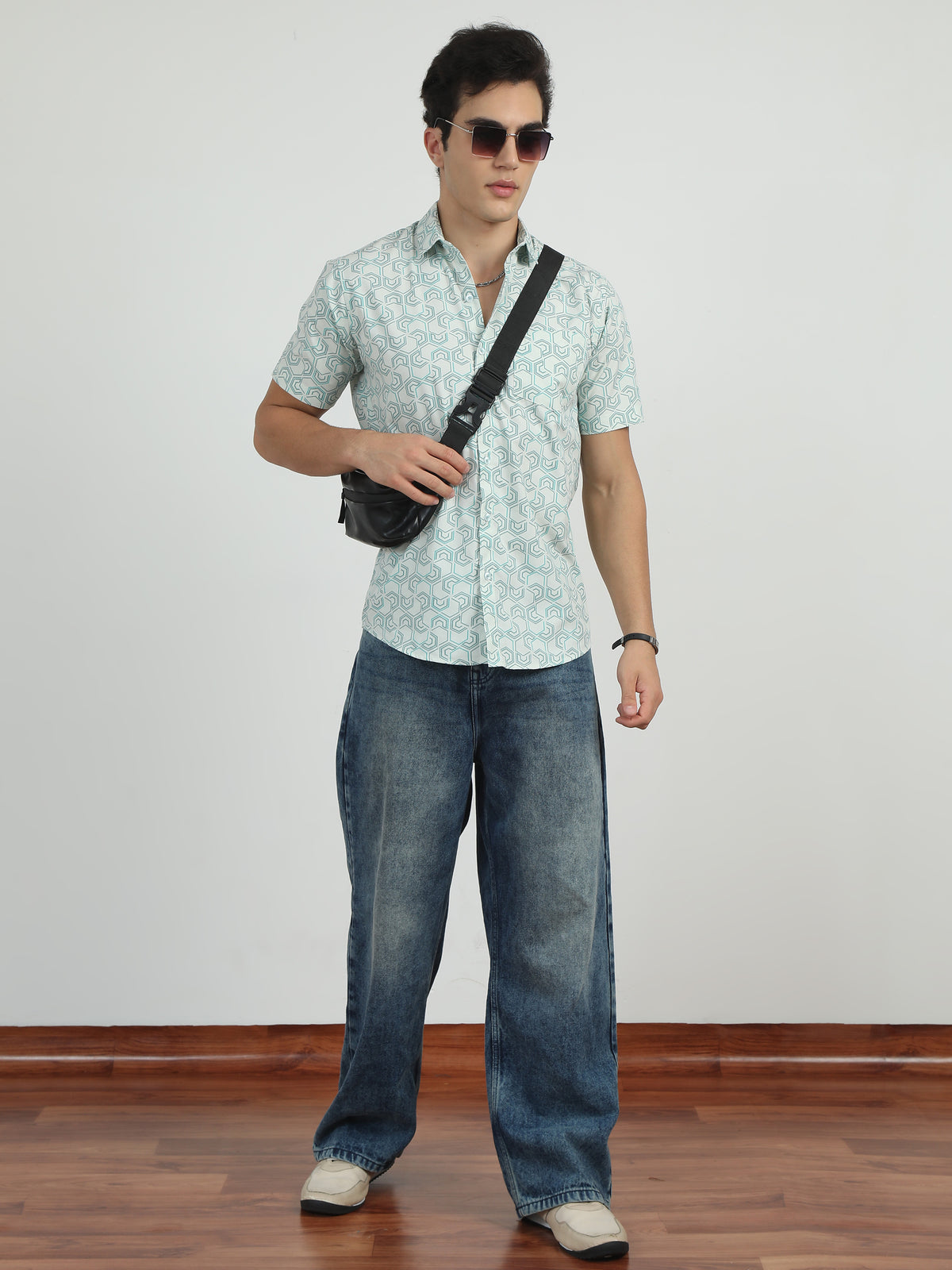 Light Green Colour Shirt Men