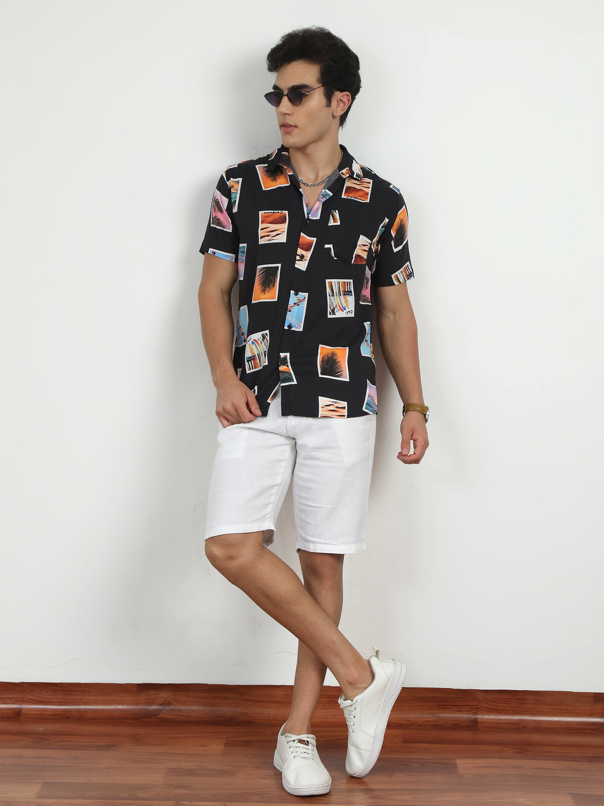 Black Half Sleeve Shirt for men