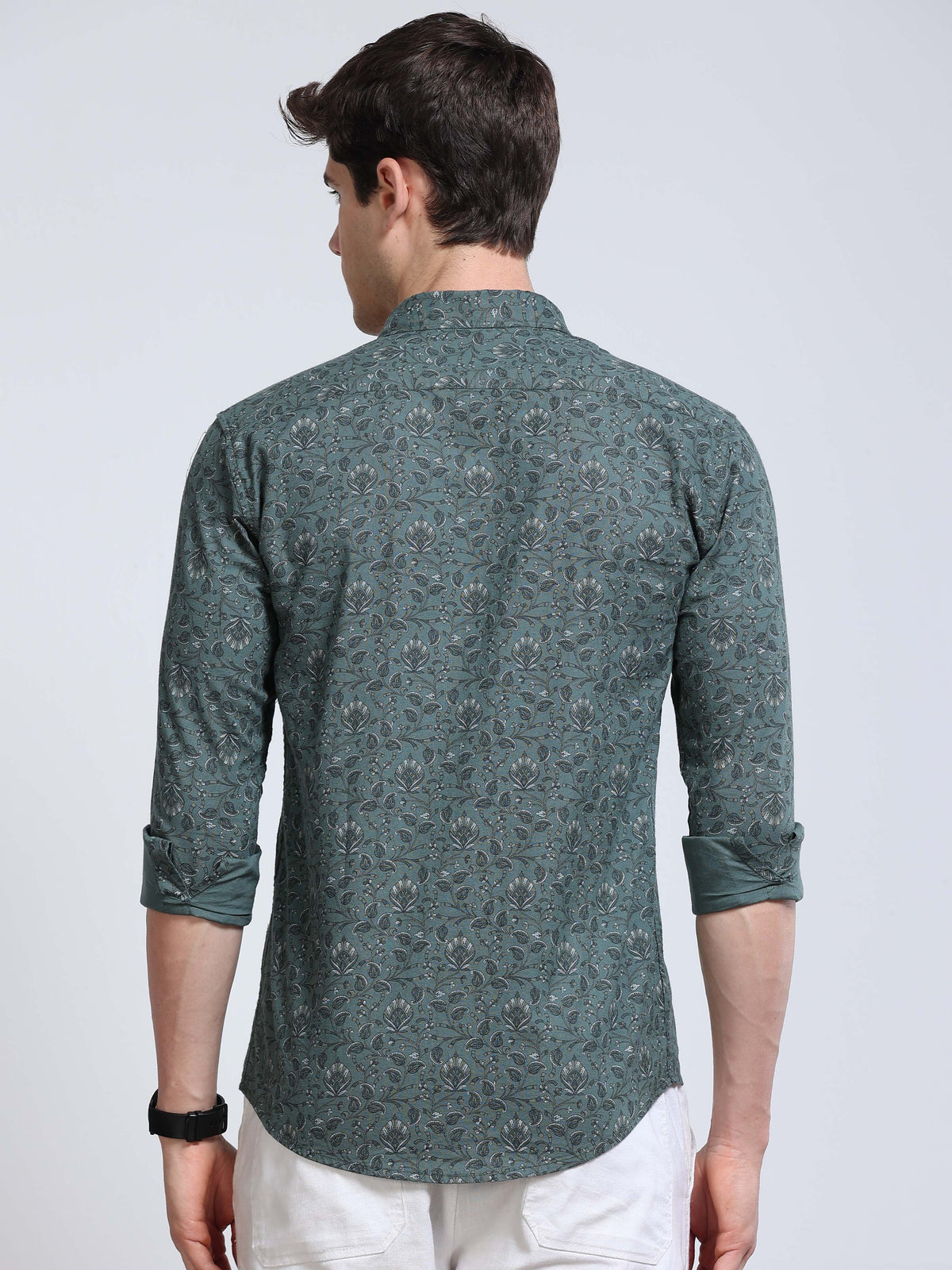 Men's Linen Printed Casual Shirt