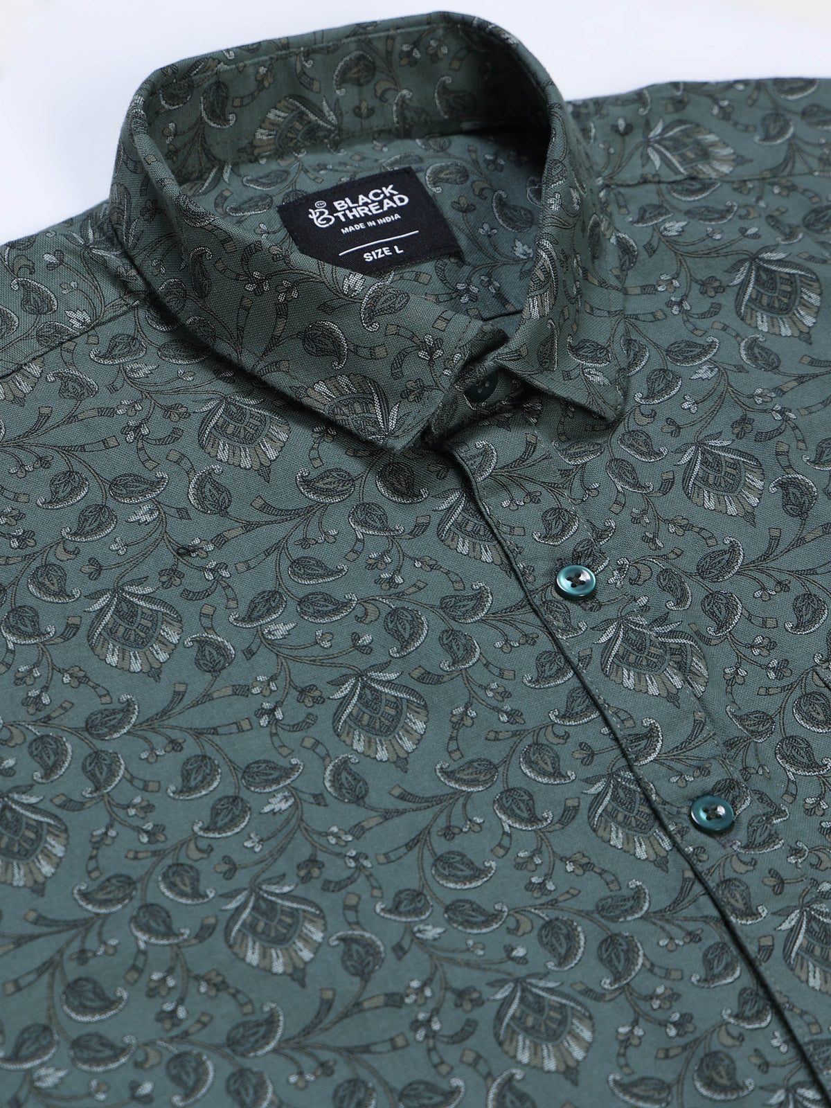 Men's Linen Printed Casual Shirt