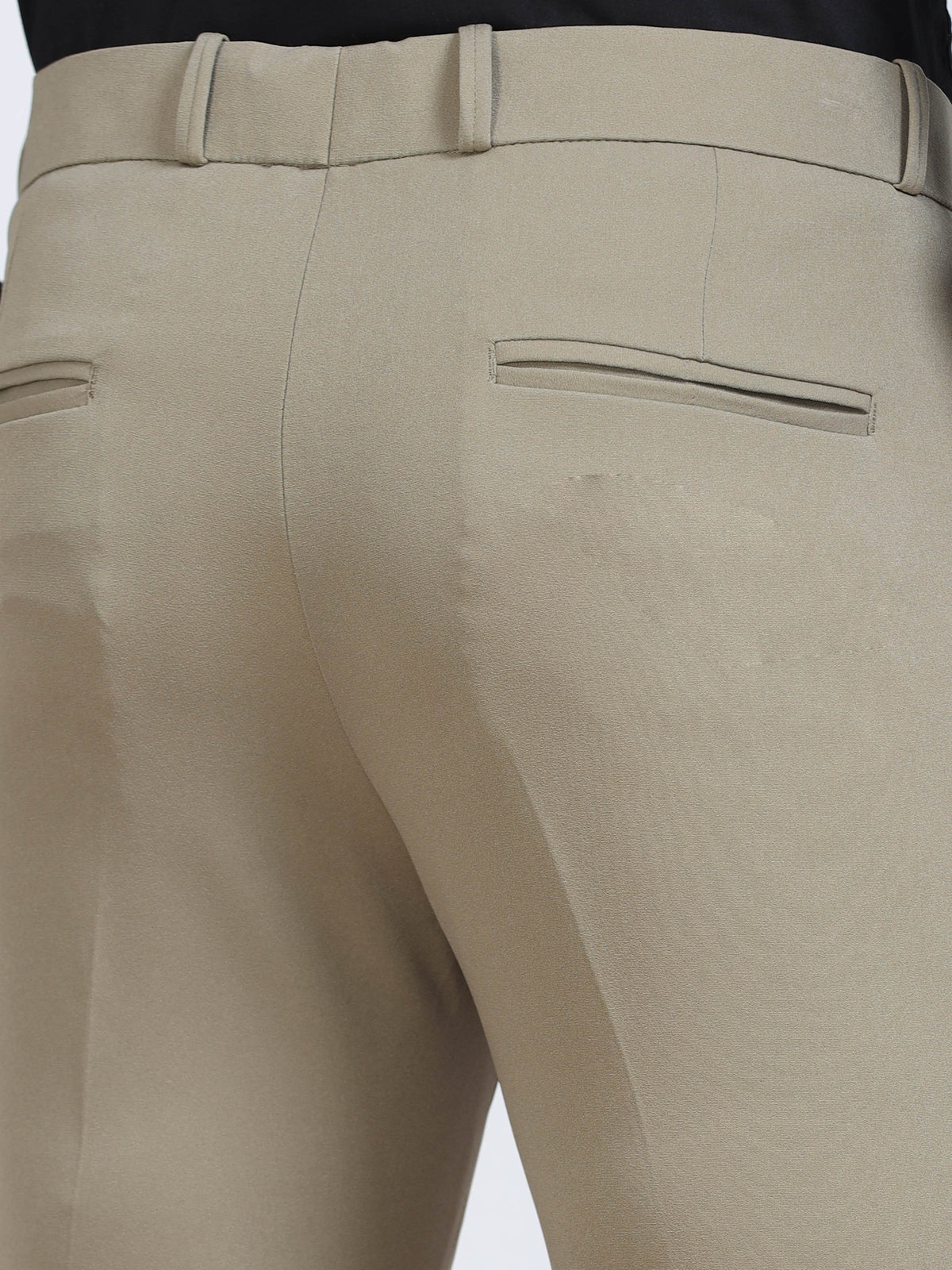 Men's Light Green Formal Ankle Fit Trousers