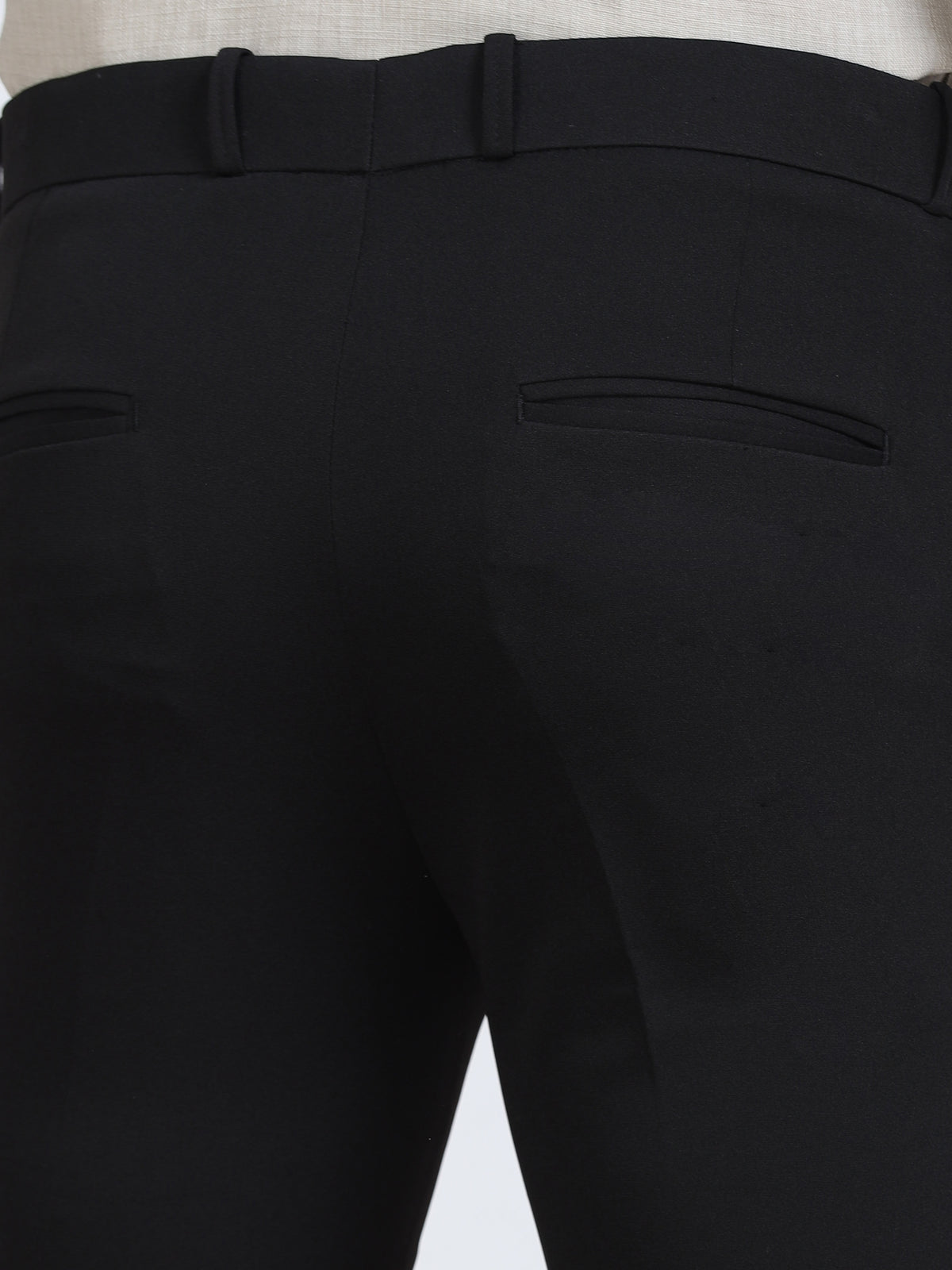 Men's Black Formal Ankle Fit Trousers