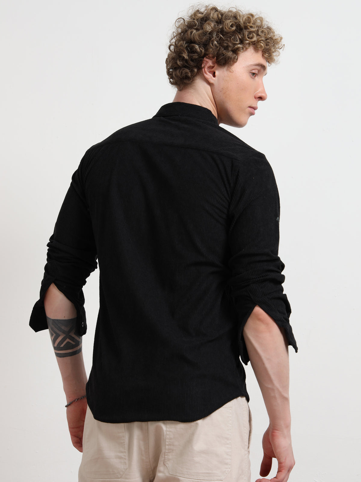 Black Full sleeve Corduroy Shirts