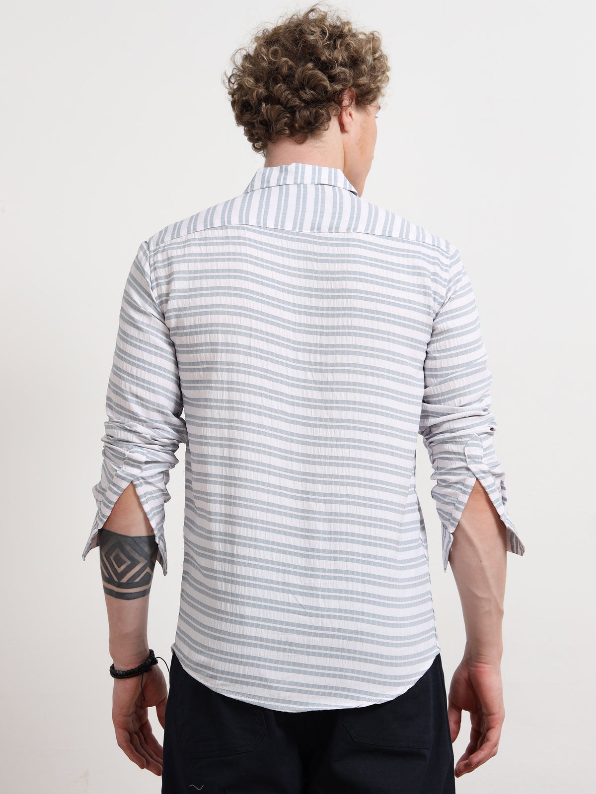 Blue Full sleeve Strips Shirts