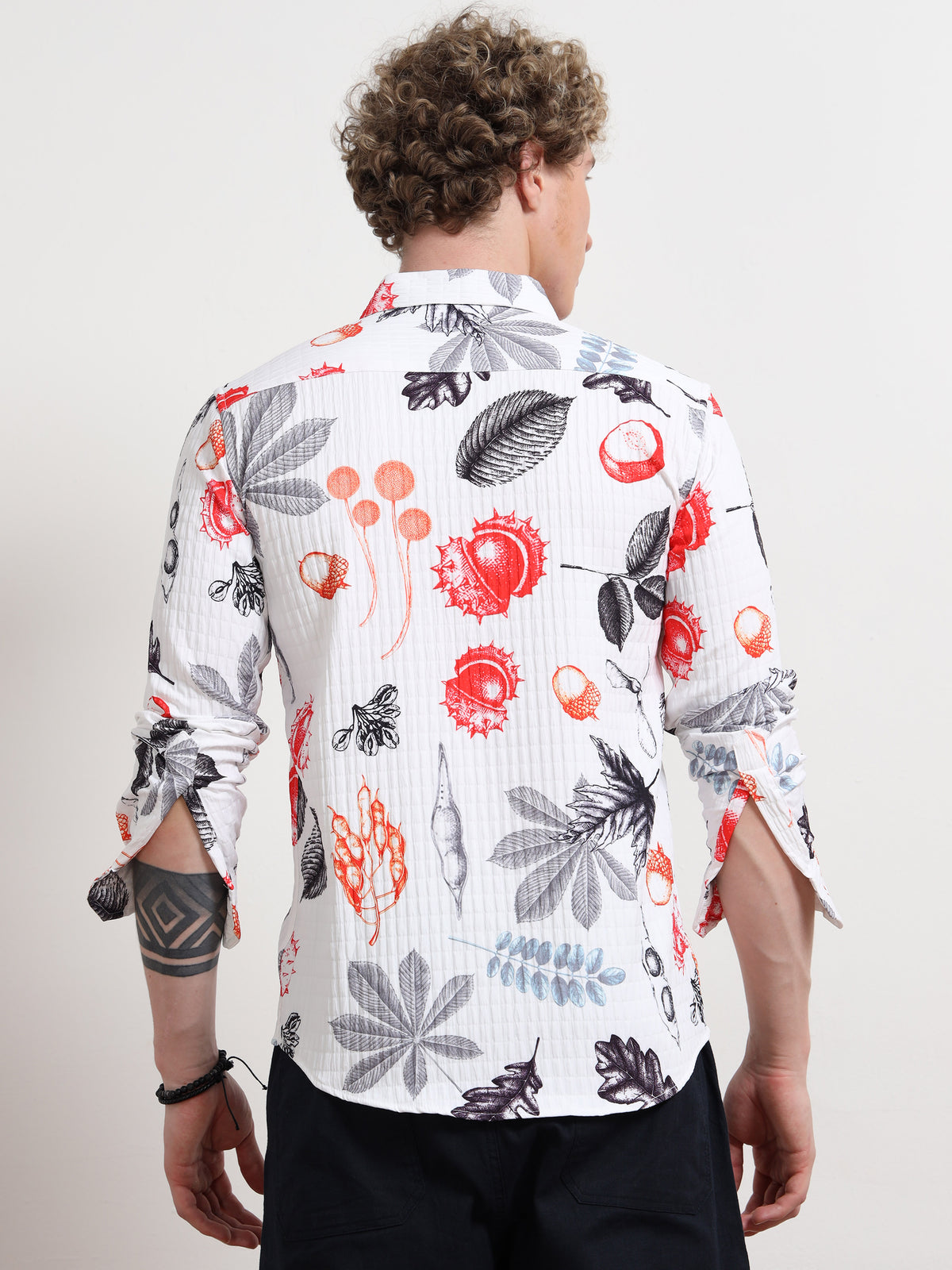 Leaf Full sleeve Poly Cotton Digital Print Shirts