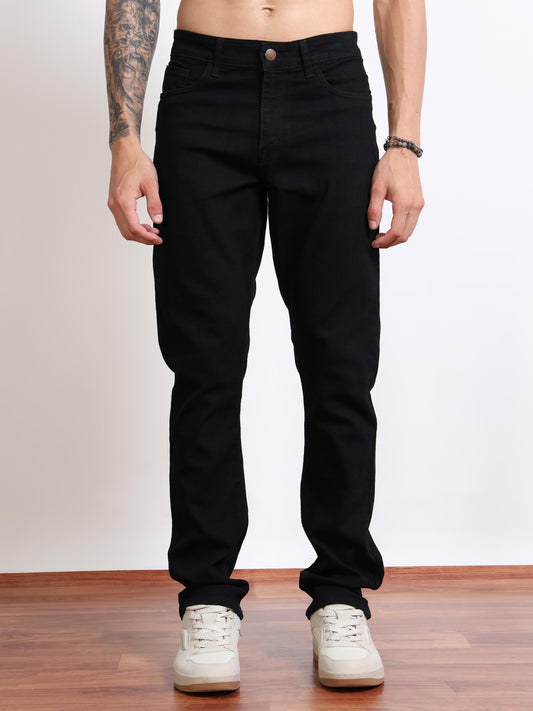 Men’s Classic Straight Fit Black Jeans by Black Thread