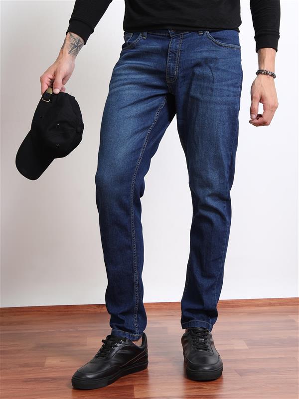 Men’s Slim Fit Blue Washed Jeans by Black Thread
