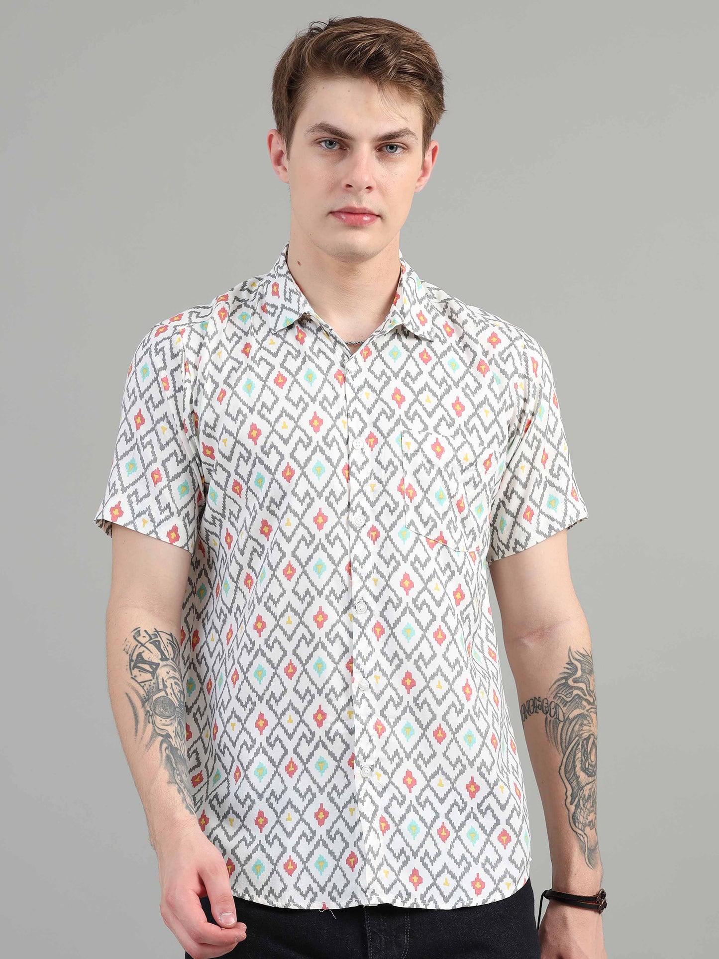 Kasuti printed pattern shirts for men