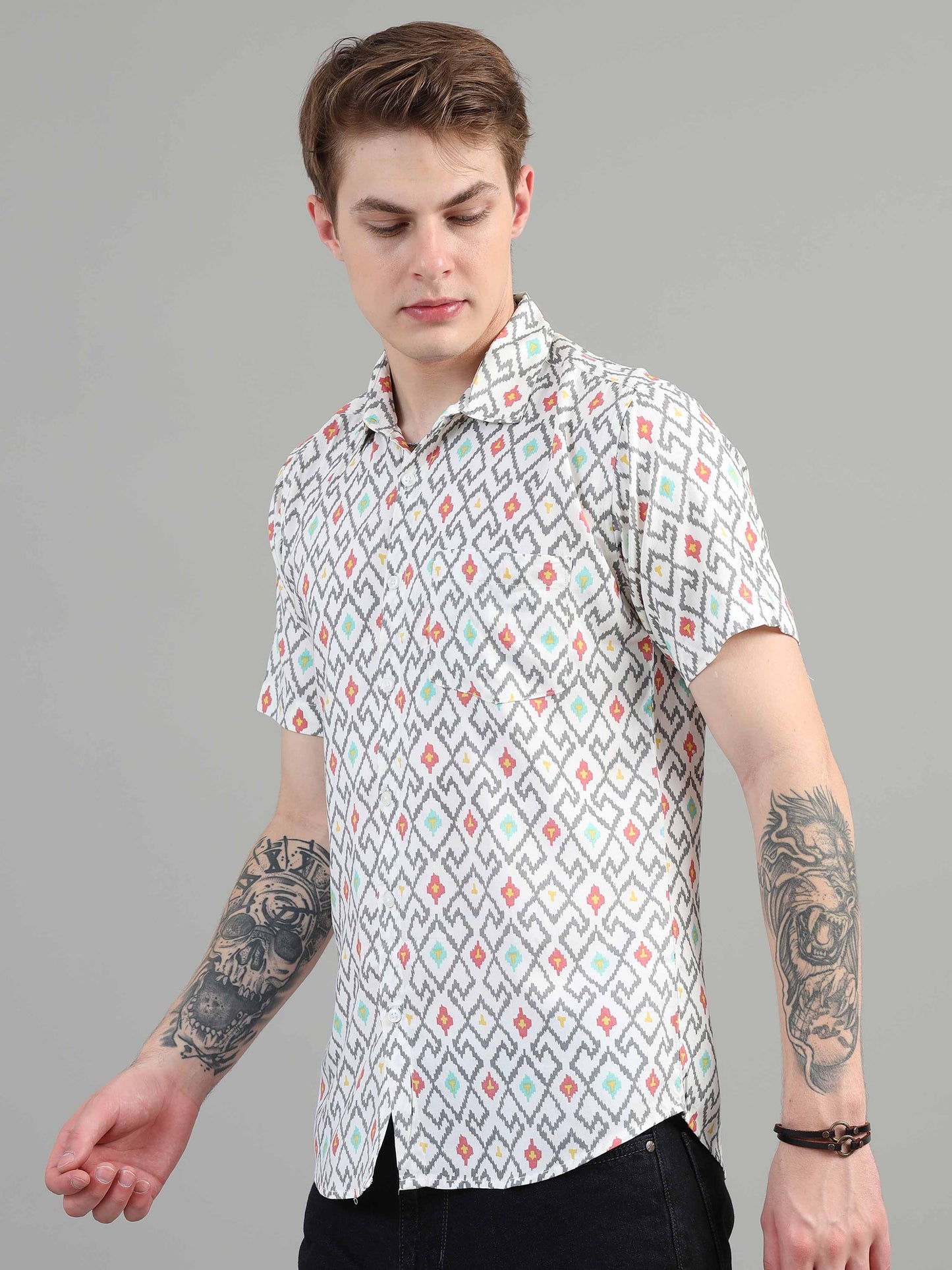 Kasuti printed pattern shirts for men