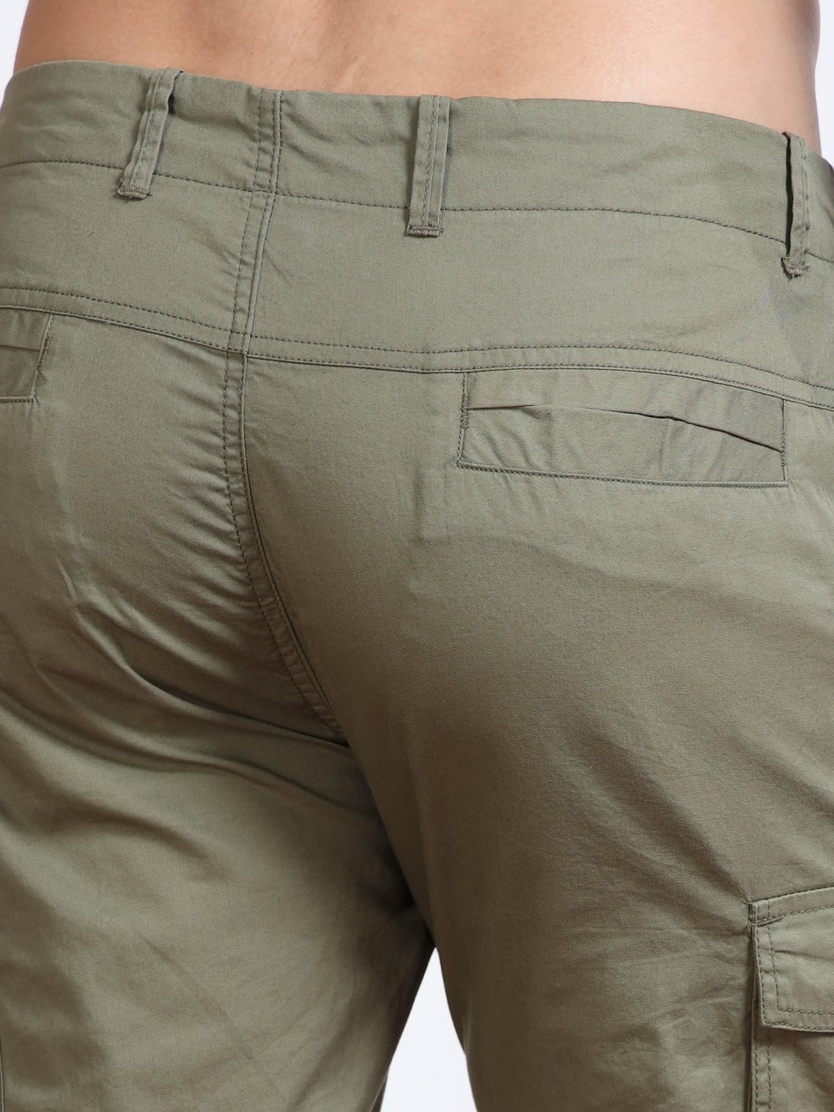 Men’s Olive Green Cargo Pants by Black Thread