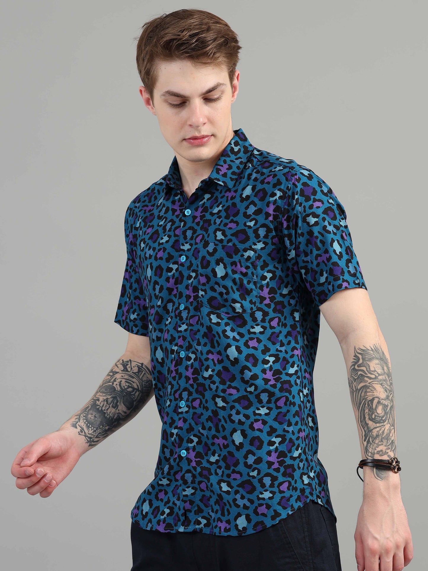 BlueJay Cheetah Printed Shirt for men