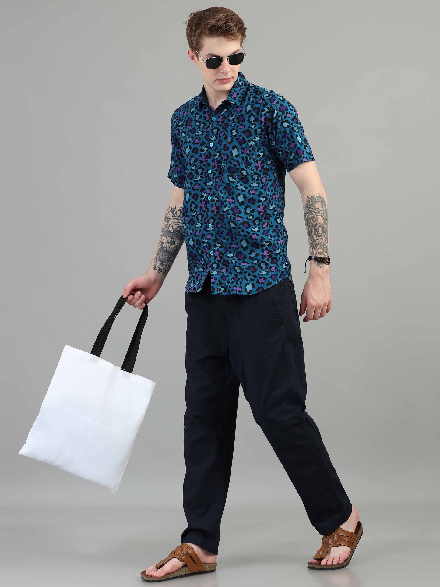 BlueJay Cheetah Printed Shirt for men