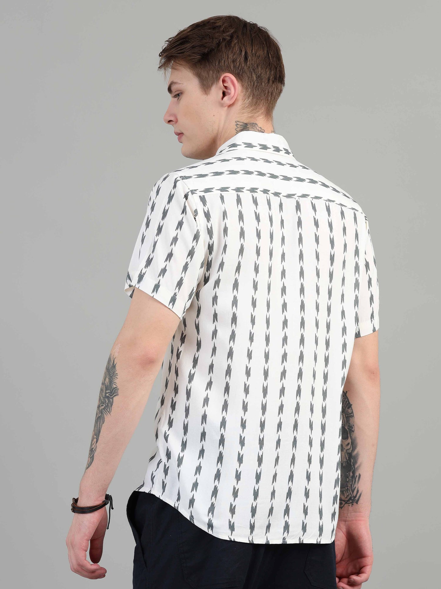 Arrow Printed Off white printed shirt for men