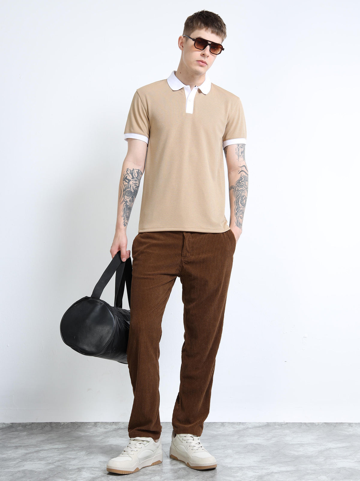 Men’s Contrast-Collar Polo by Black Thread
