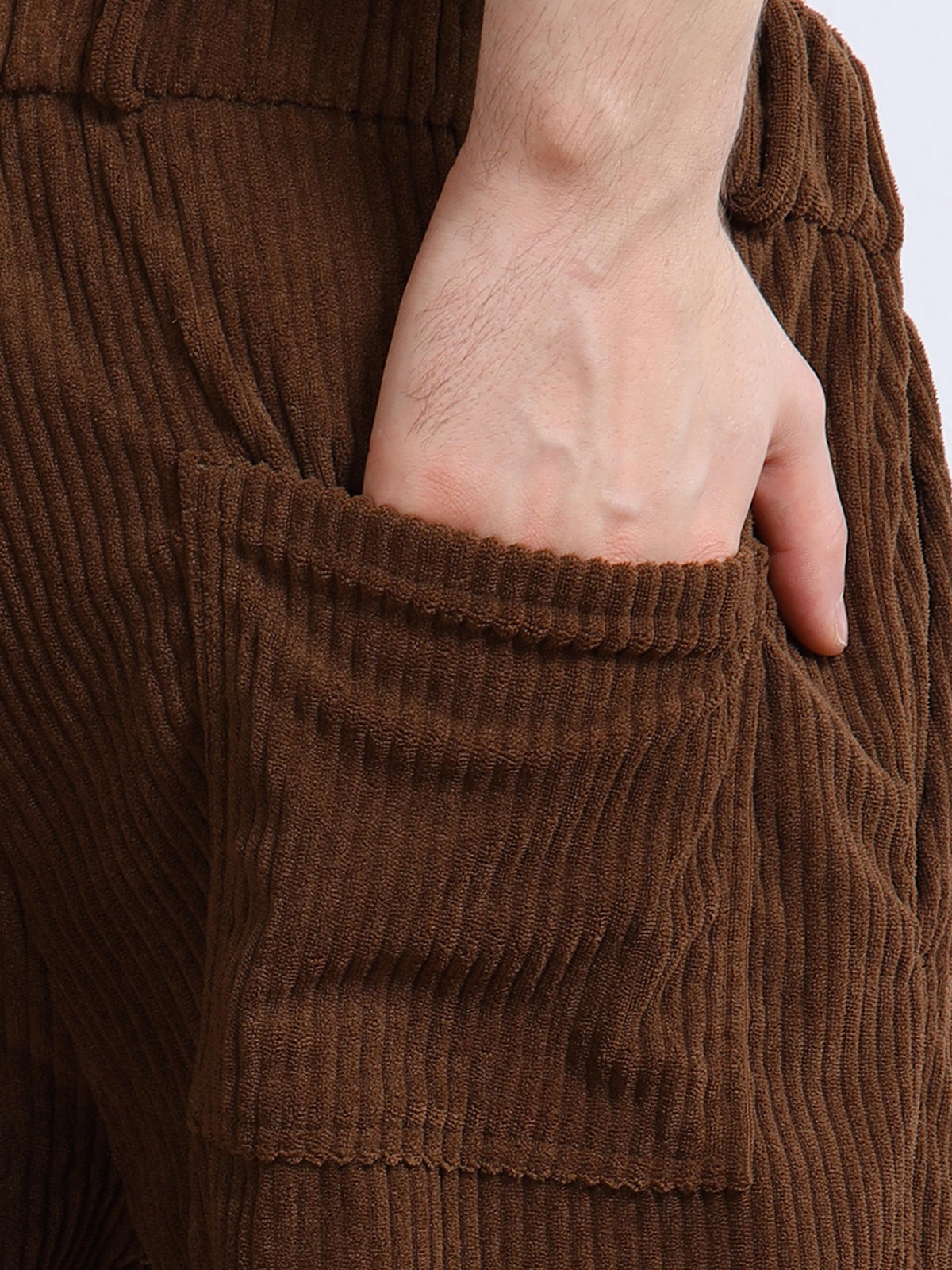 Men’s Corduroy Drawstring Lounge Trousers by Black Thread