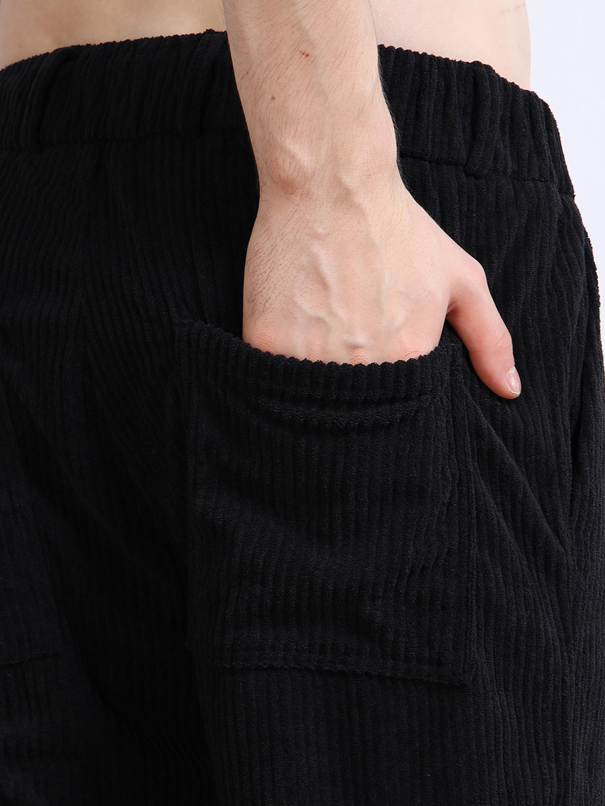 Men’s Corduroy Drawstring Lounge Trousers by Black Thread