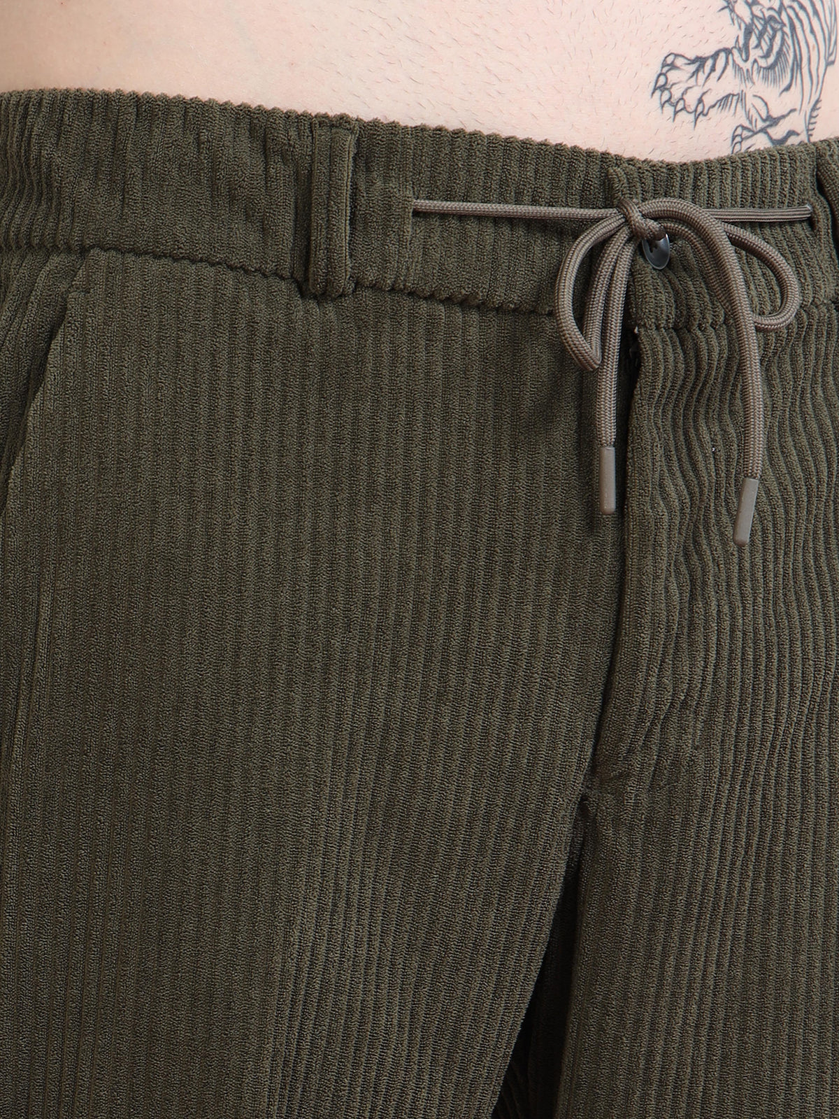 Men’s Corduroy Drawstring Lounge Trousers by Black Thread