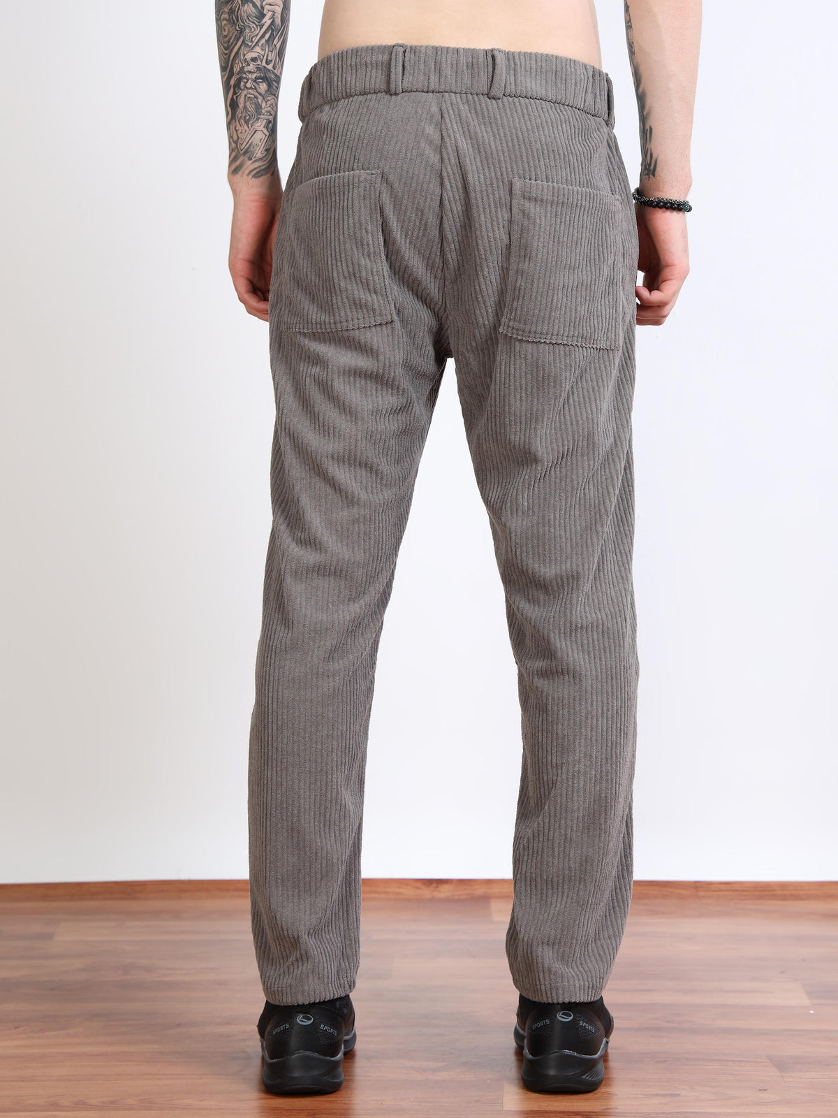 Men’s Corduroy Drawstring Lounge Trousers by Black Thread