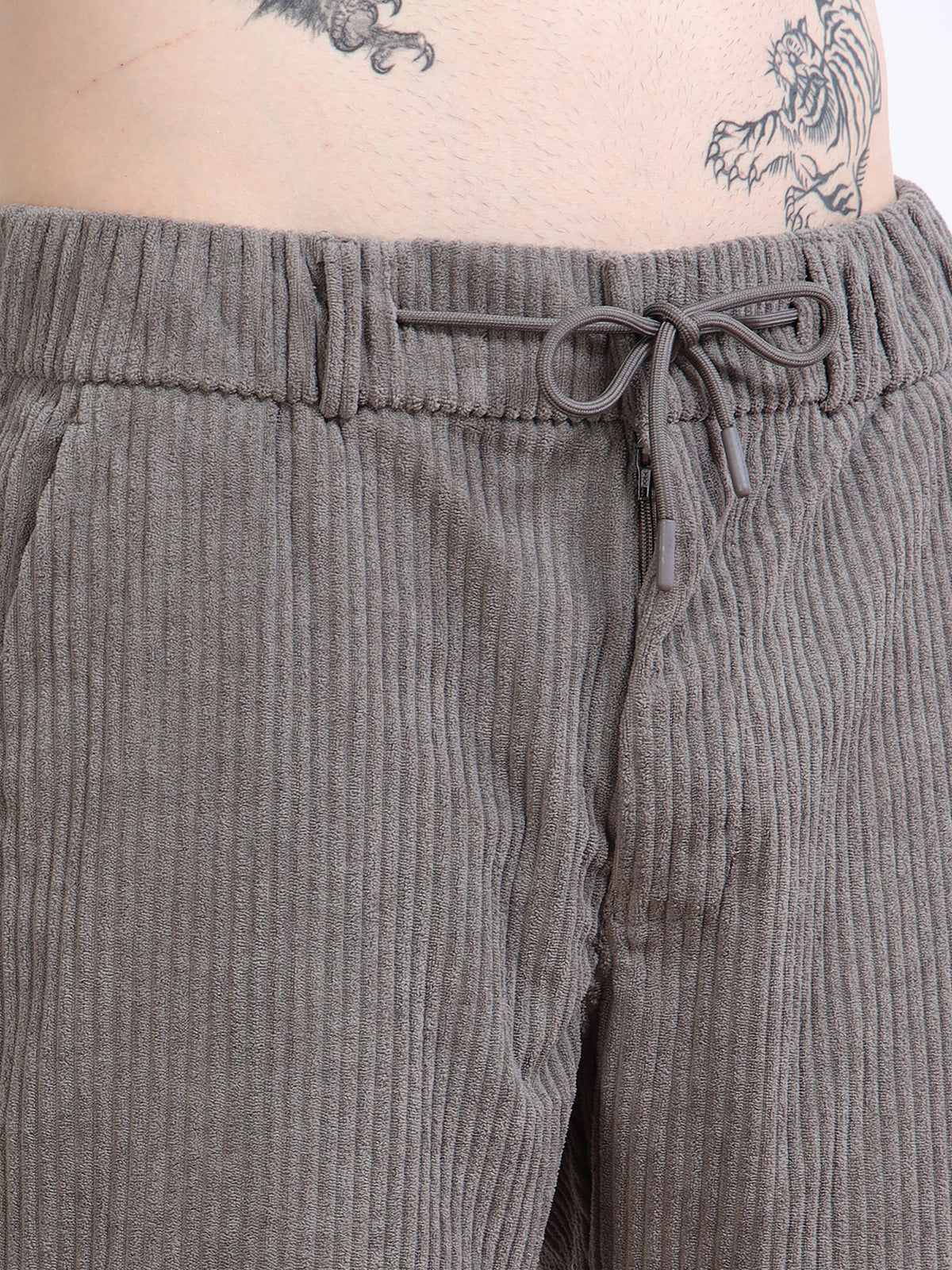 Men’s Corduroy Drawstring Lounge Trousers by Black Thread