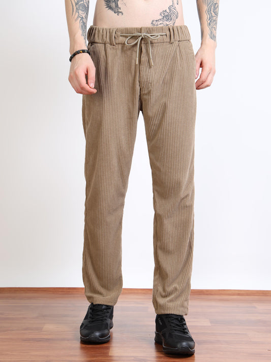 Men’s Cozy Corduroy Jogger-Trousers by Black Thread