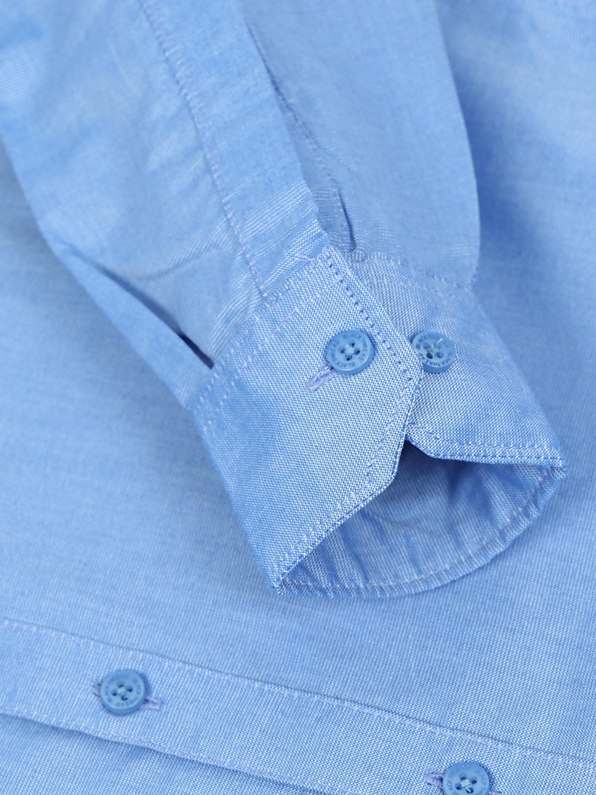 Sky Blue Men's Cotton Plain Casual Shirt - Premium Comfort Fit