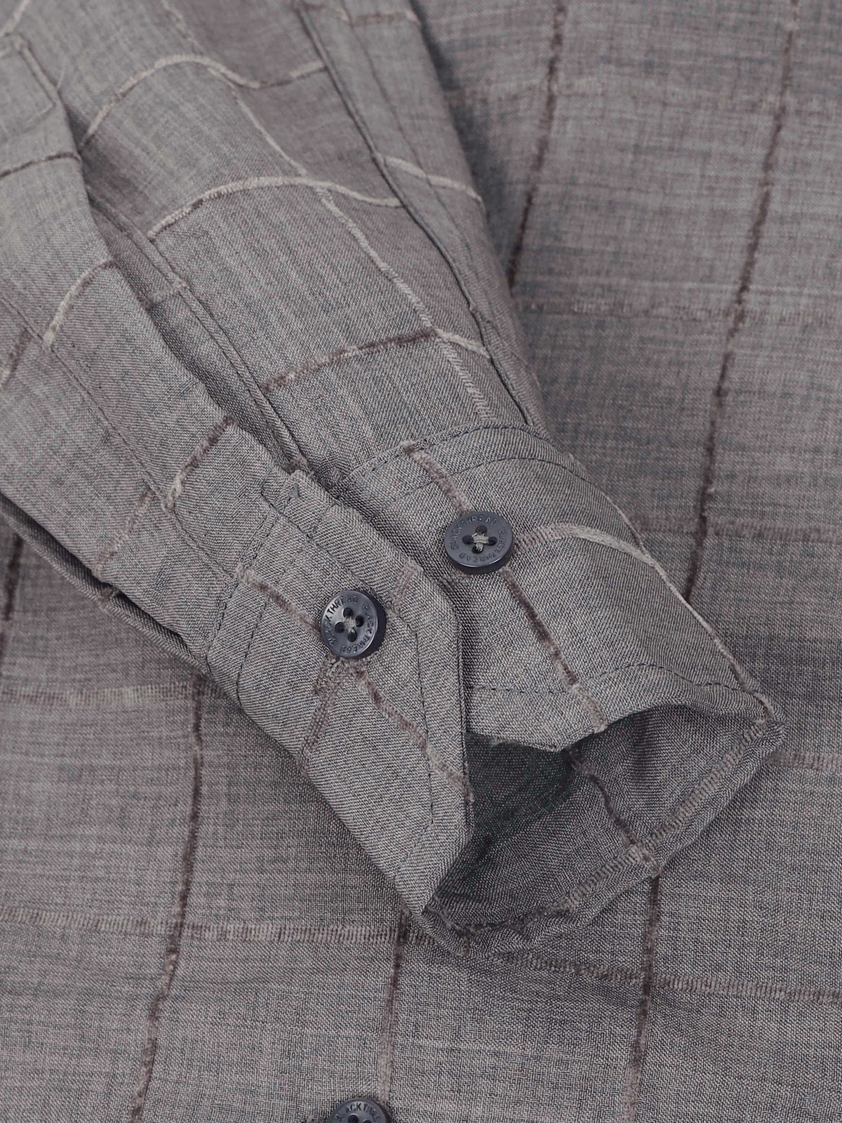 Grey Men's Cotton Checks Design Casual Shirt - Premium Comfort Fit