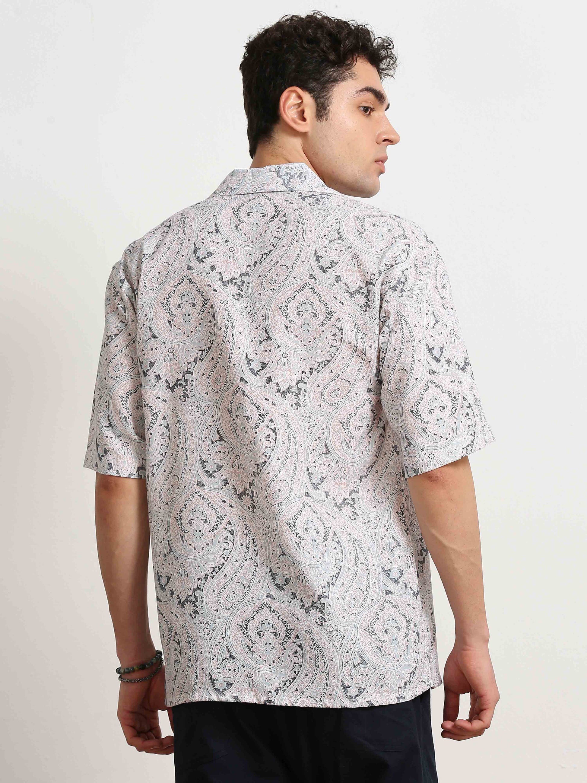 white floral print shirt for men