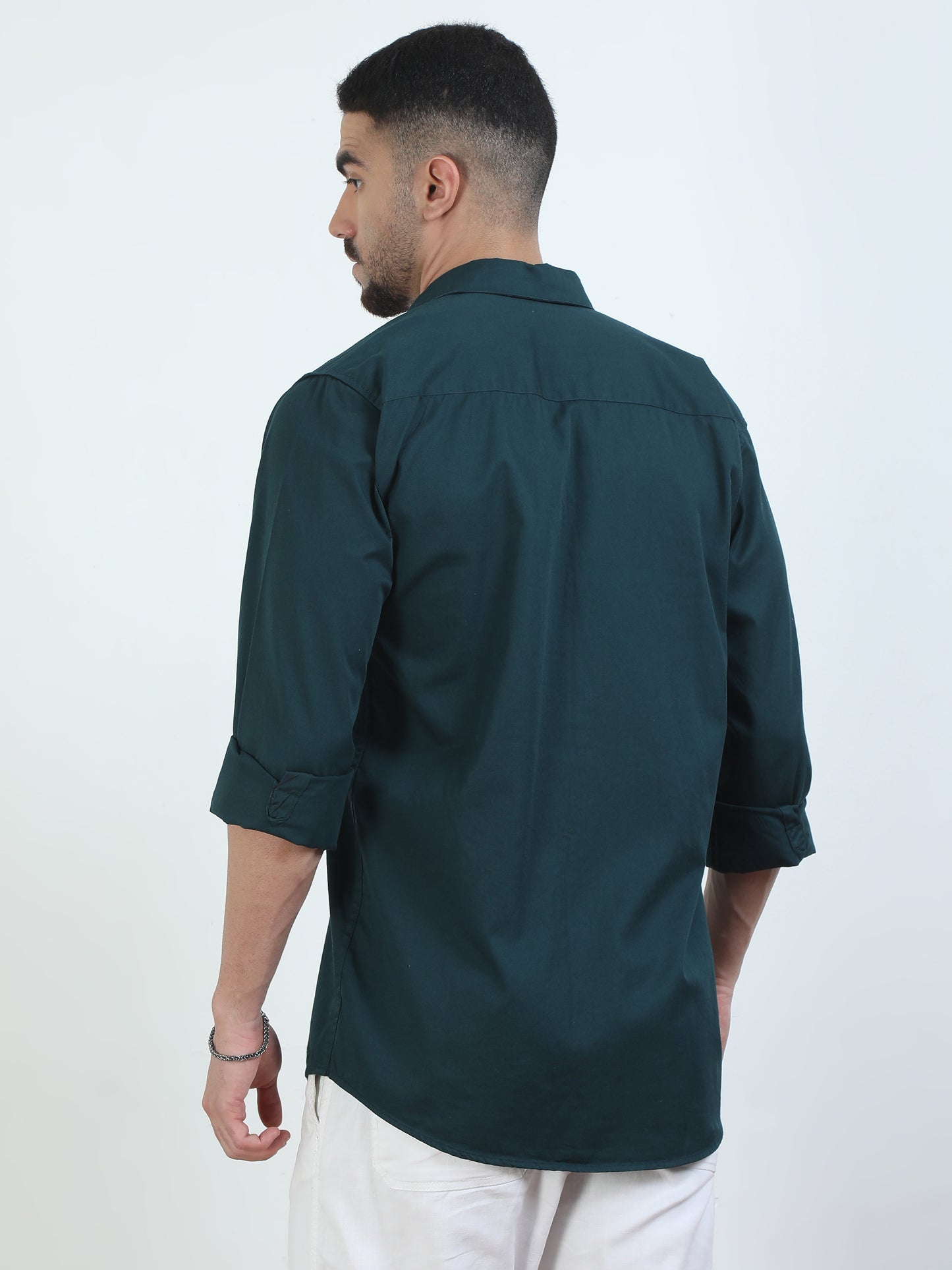 Stylish Peacock Green Shirt For Men