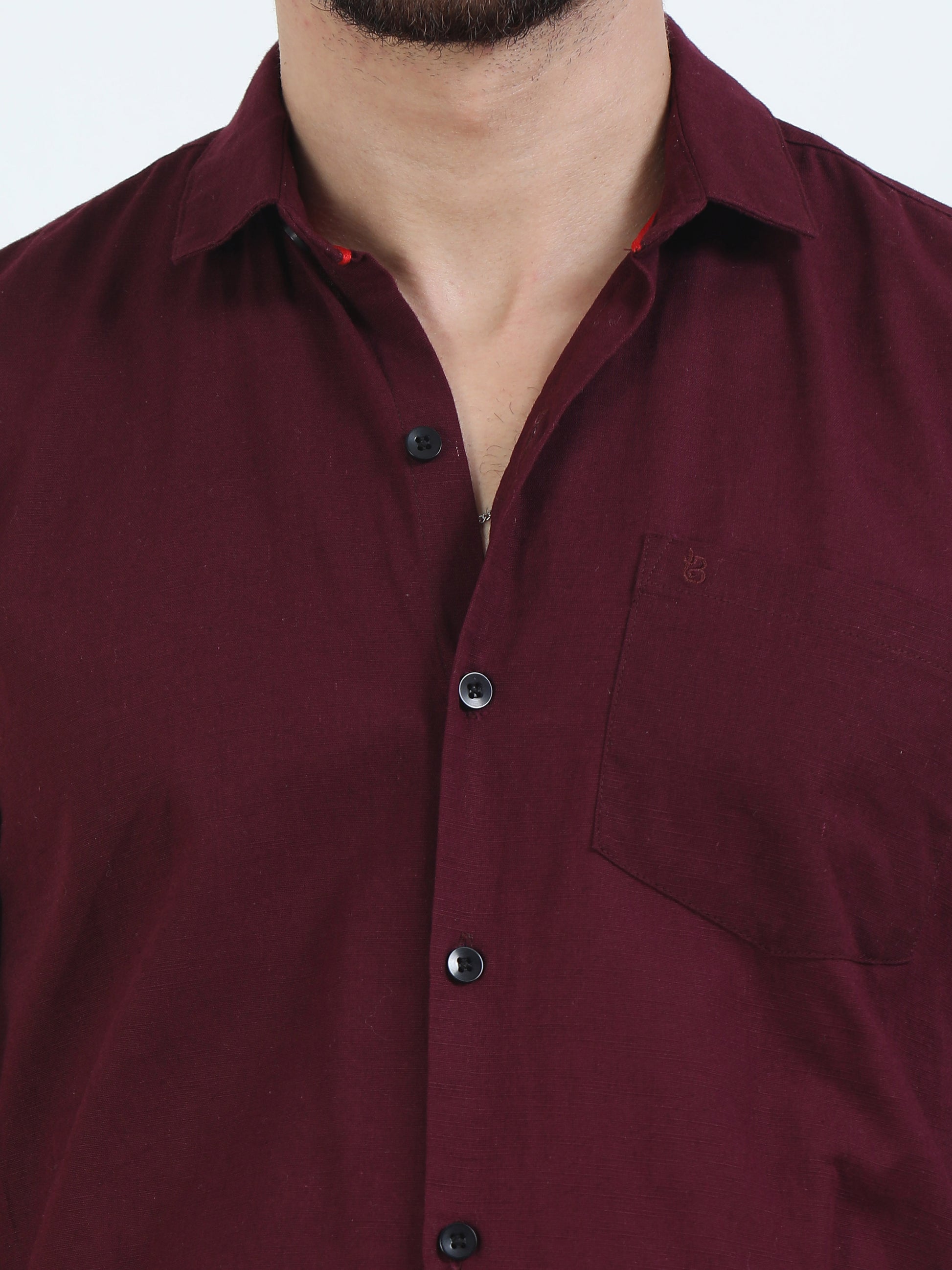 Full Sleeves Maroon Colour Shirt For Men