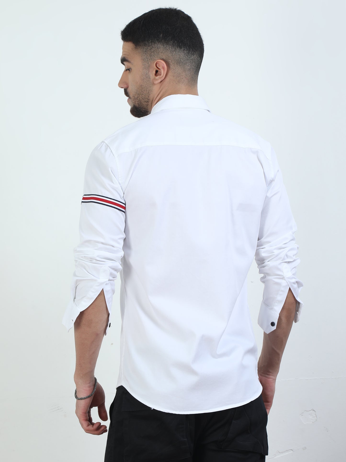 Double Pocket White Shirts For Men