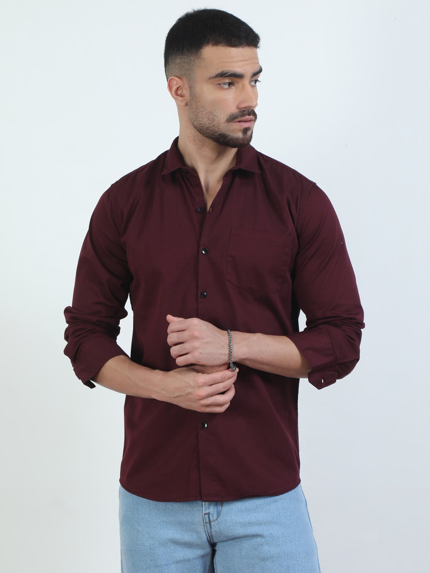 Fashionable Maroon Shirt For Men