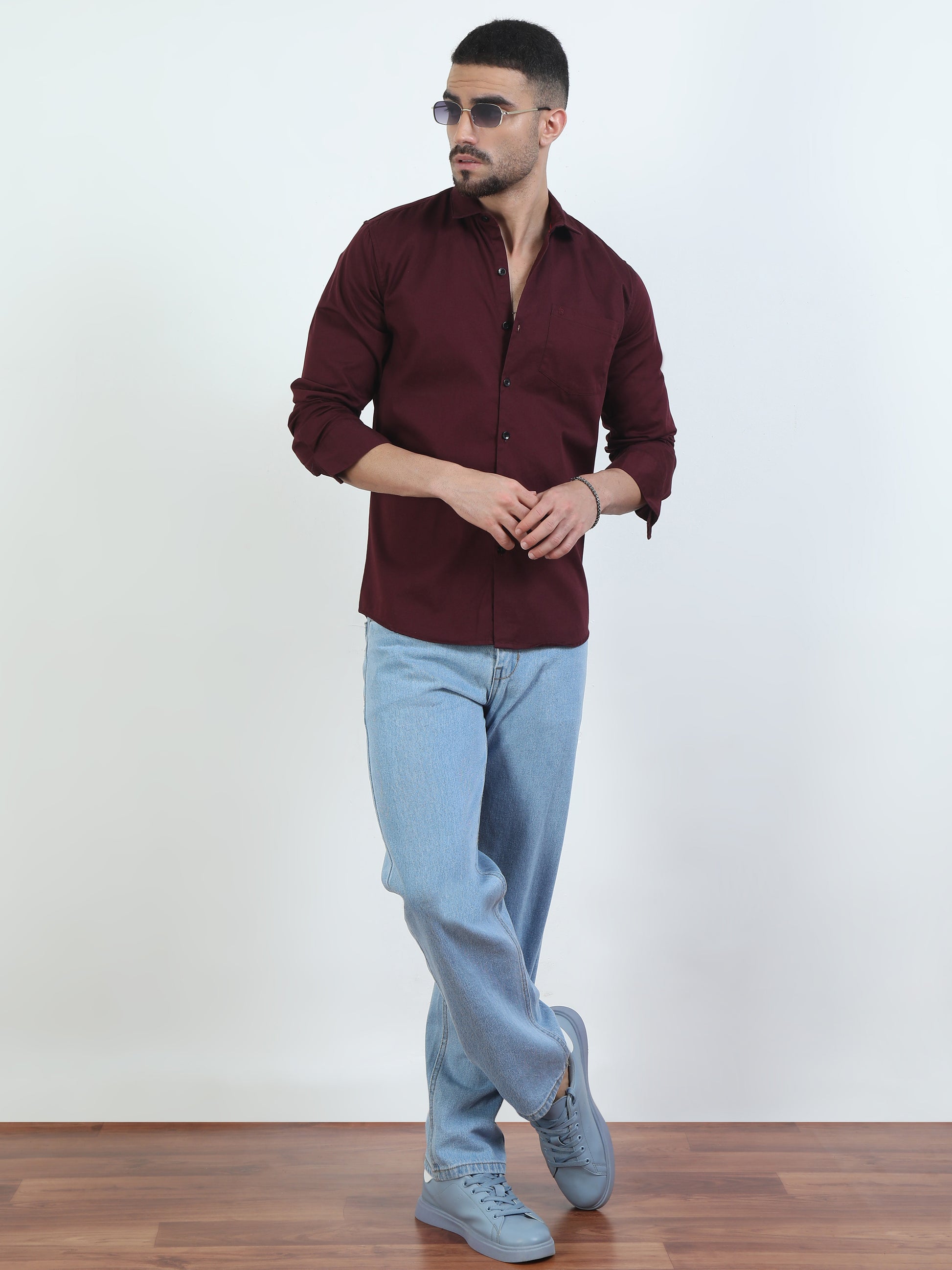 Fashionable Maroon Shirt For Men