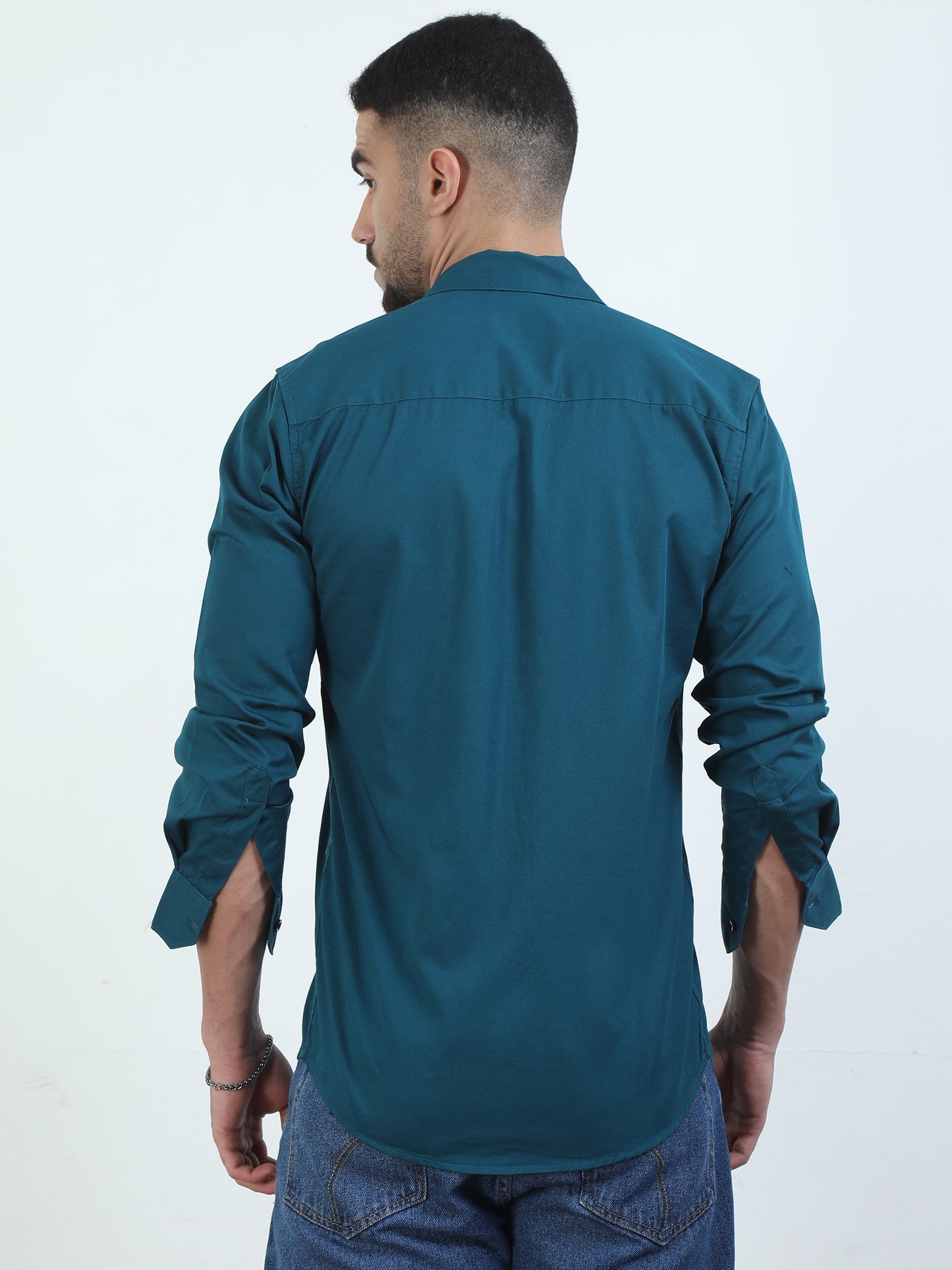 Pure Tone Bluewood Solid Blue Shirt​