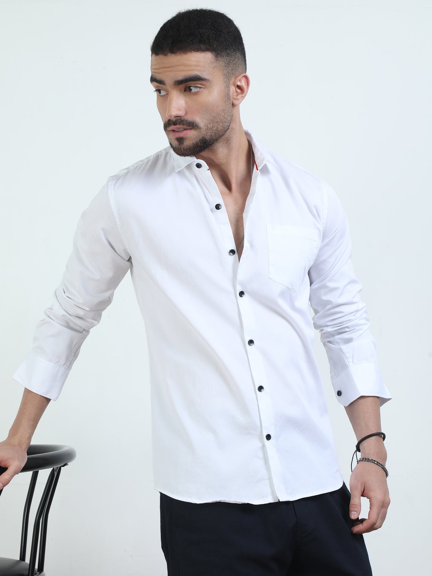 Stylish Pur Tone White Shirts For Men