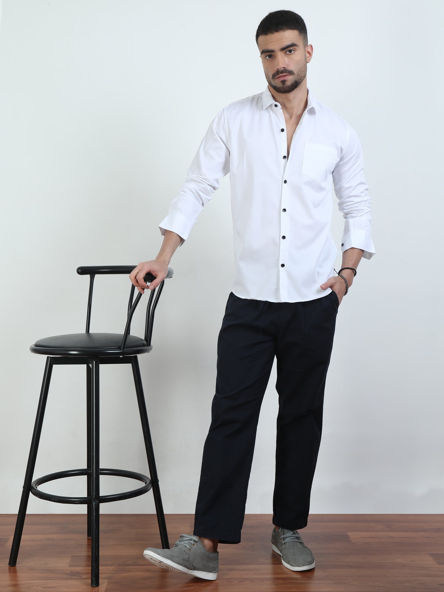 Stylish Pur Tone White Shirts For Men