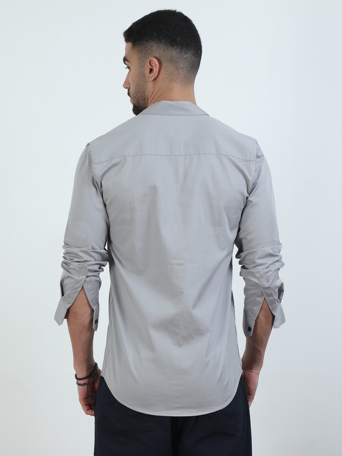 Pure Tone Solid Grey Shirt