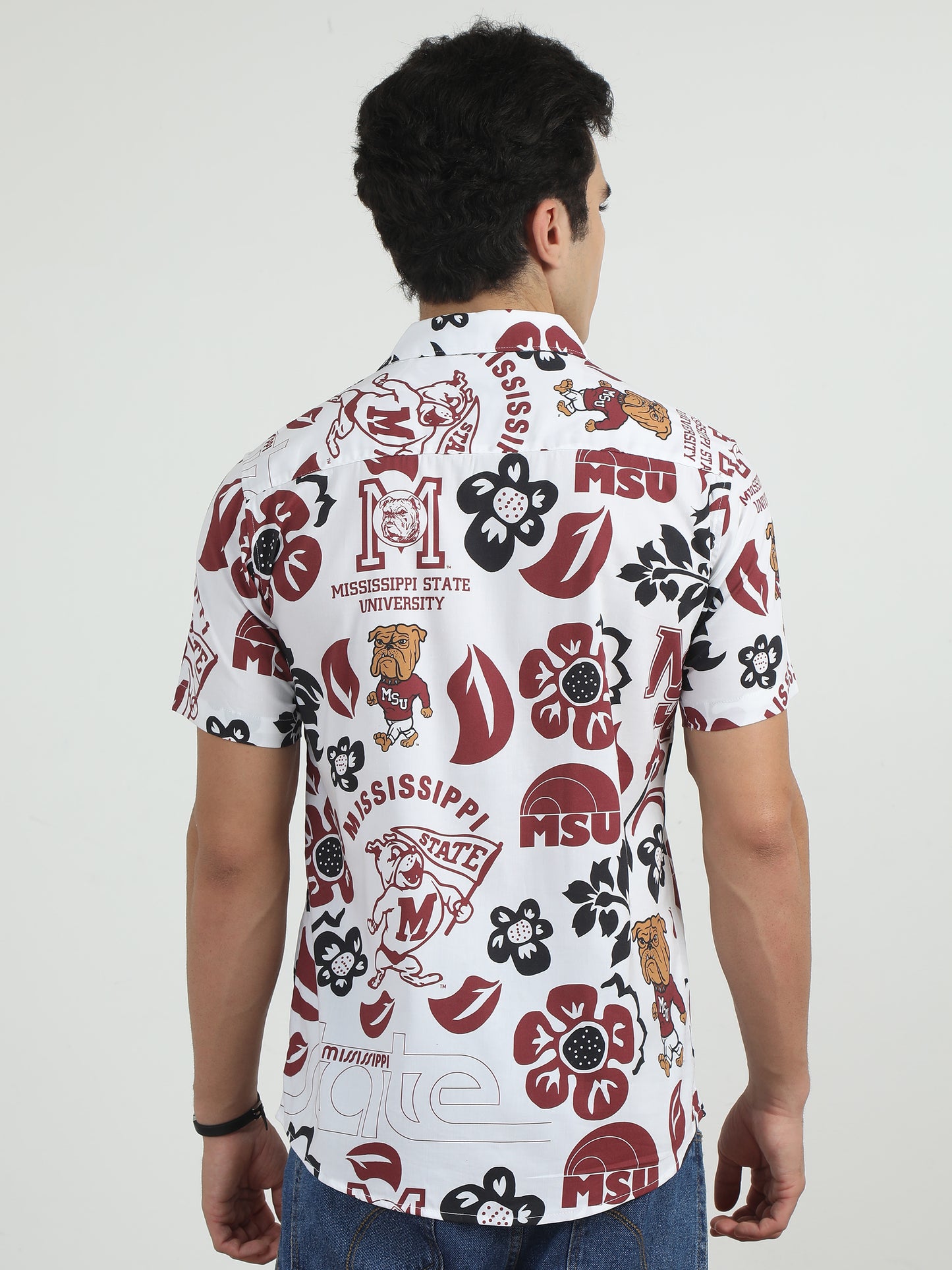 Floral Red And Black Shirt For Men