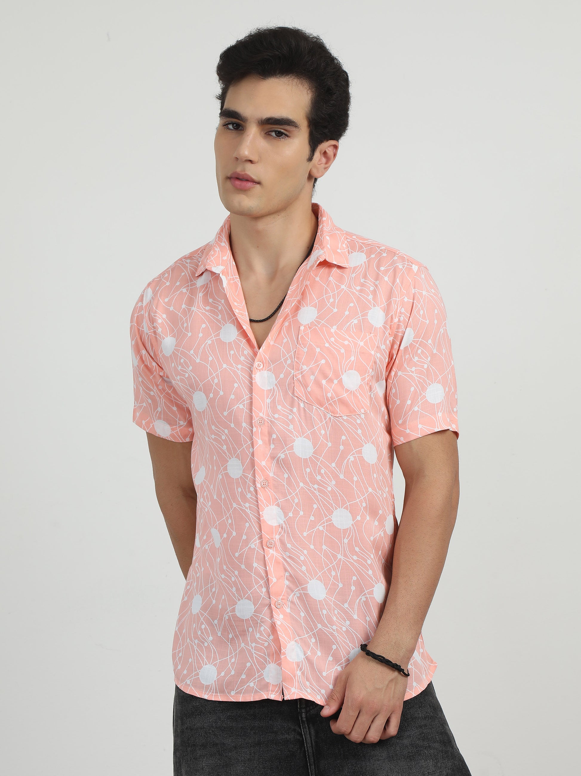 Peach Colour Shirt For Men