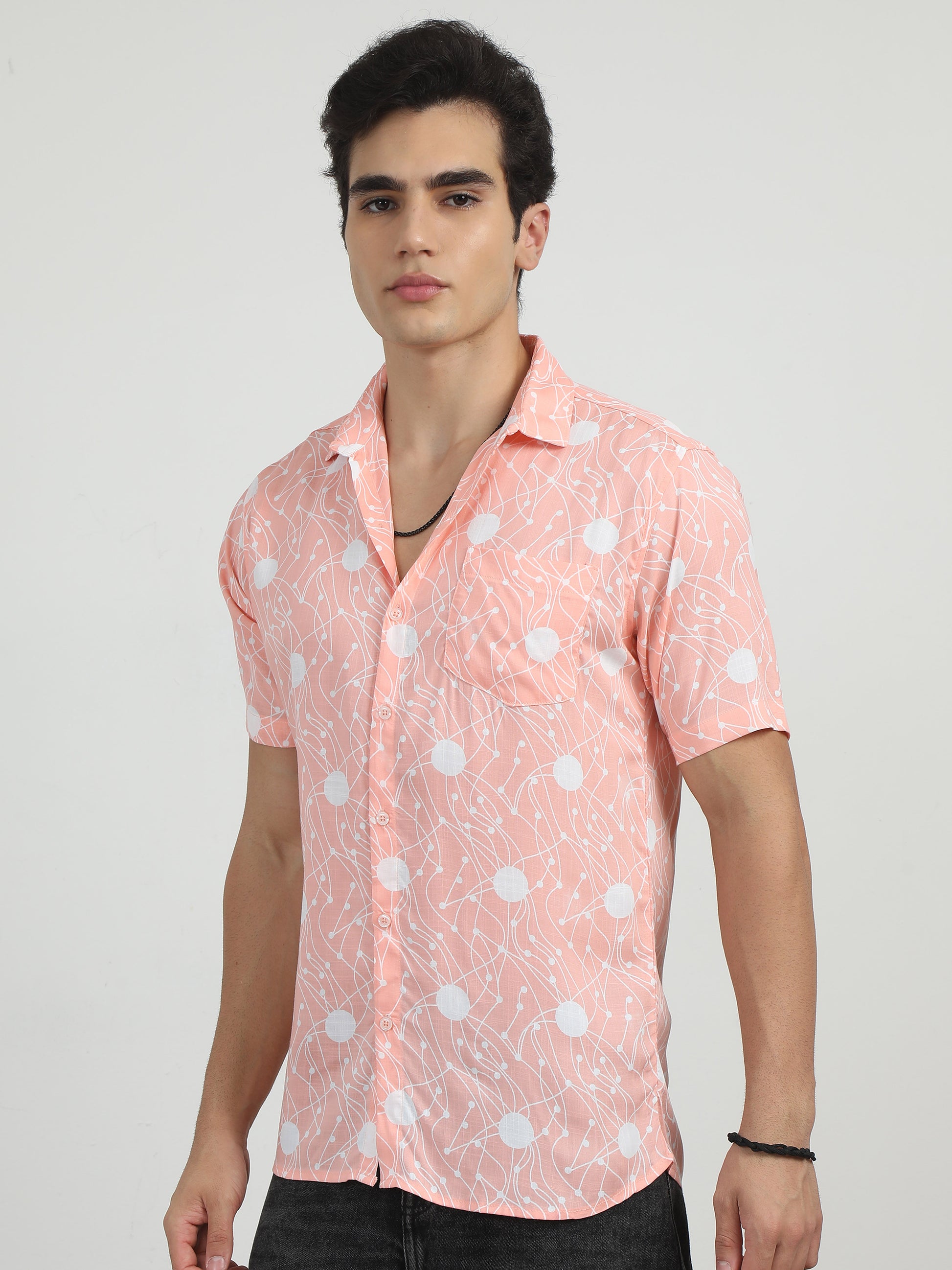 Peach Colour Shirt For Men