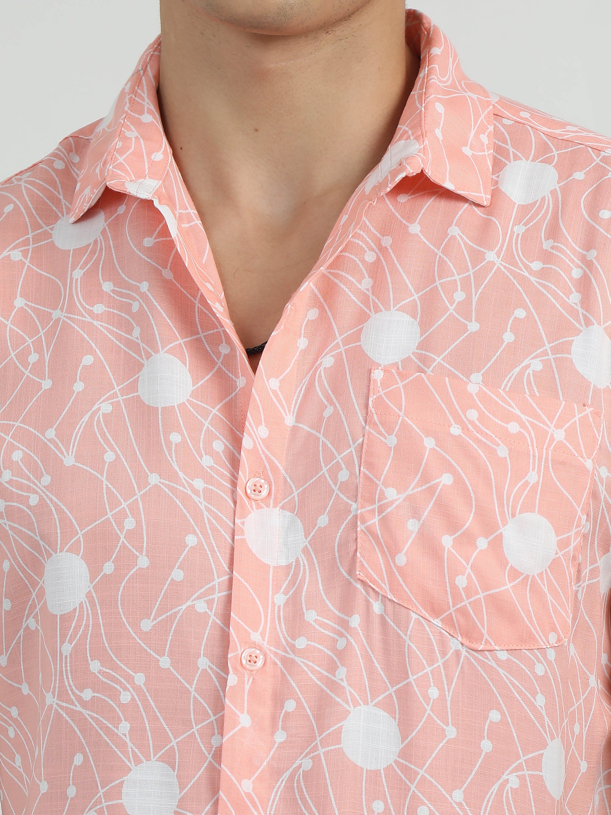 Peach Colour Shirt For Men