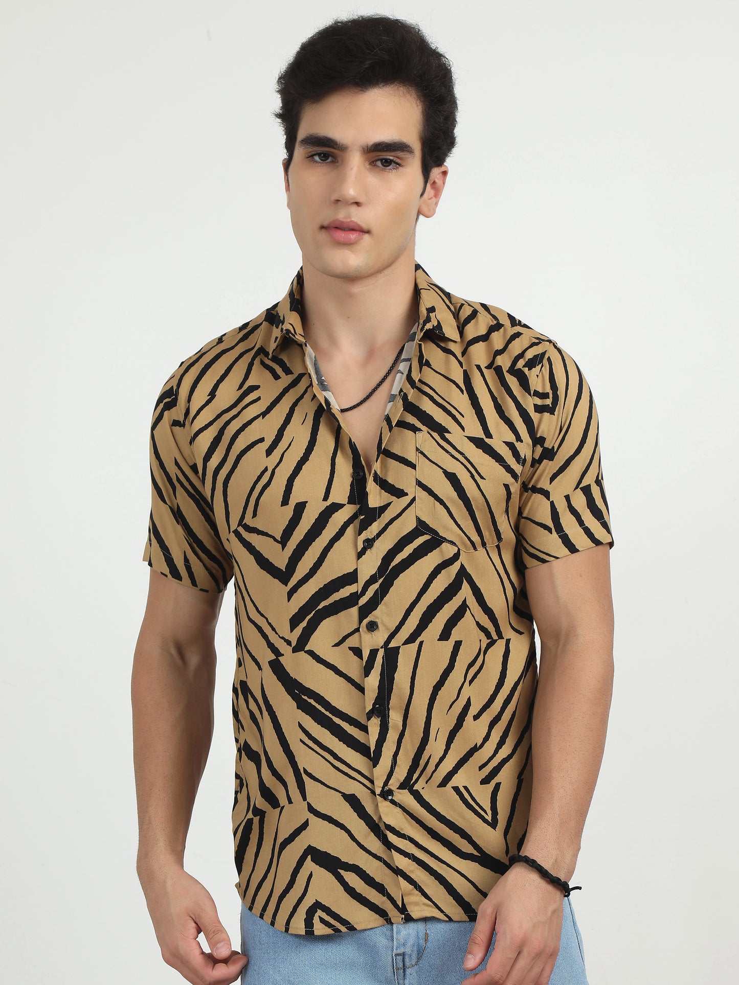 Black And Gold Shirt Men