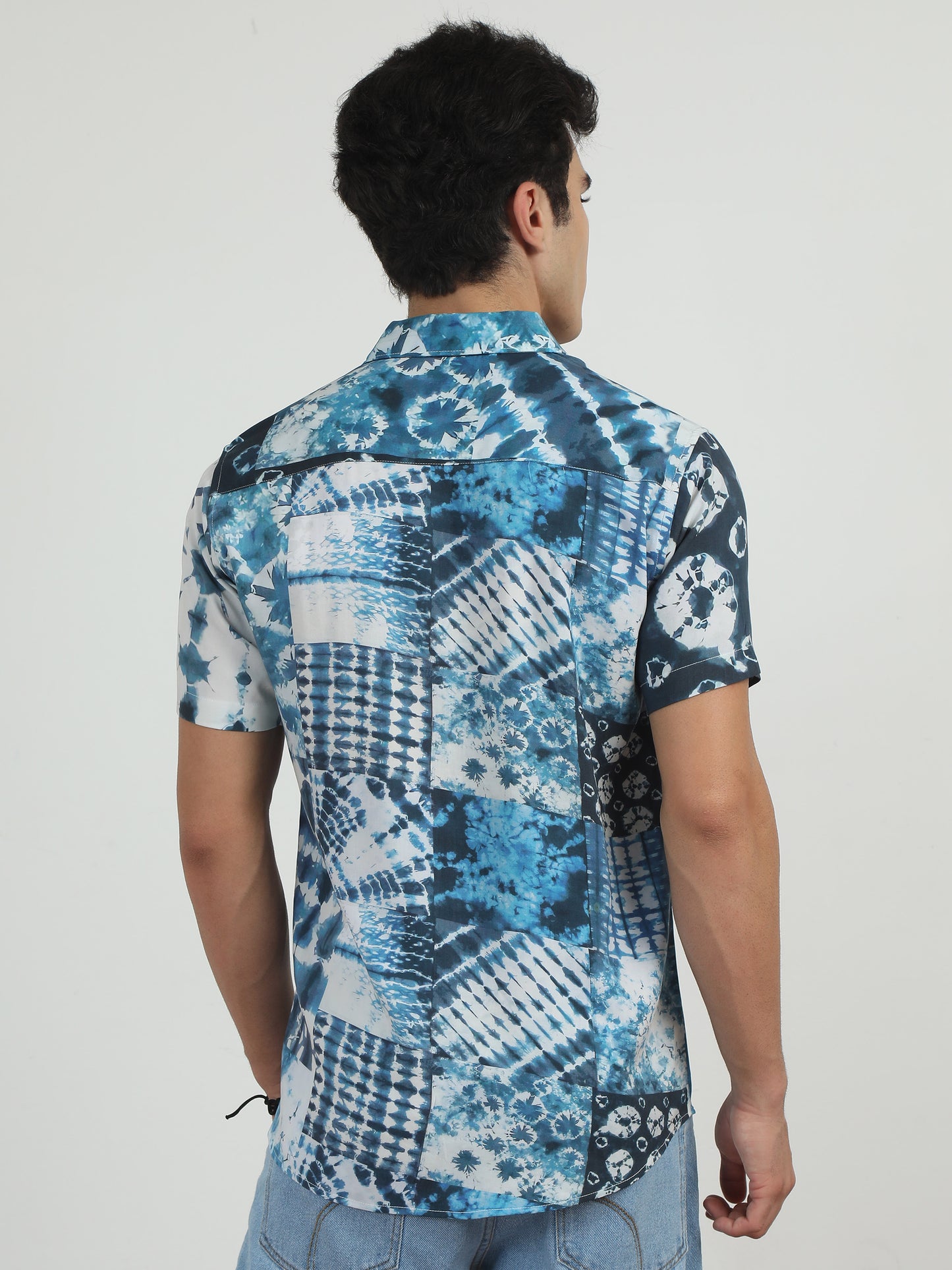 Blue Tie And Dye Shirts For Men 