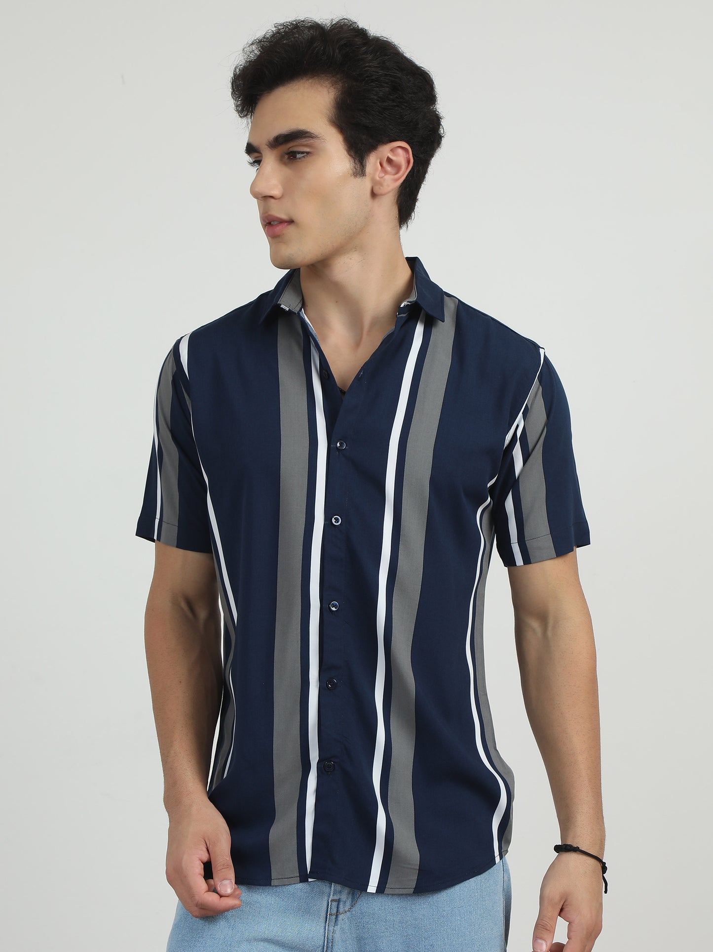  Blue And White Striped Shirt​ for men 