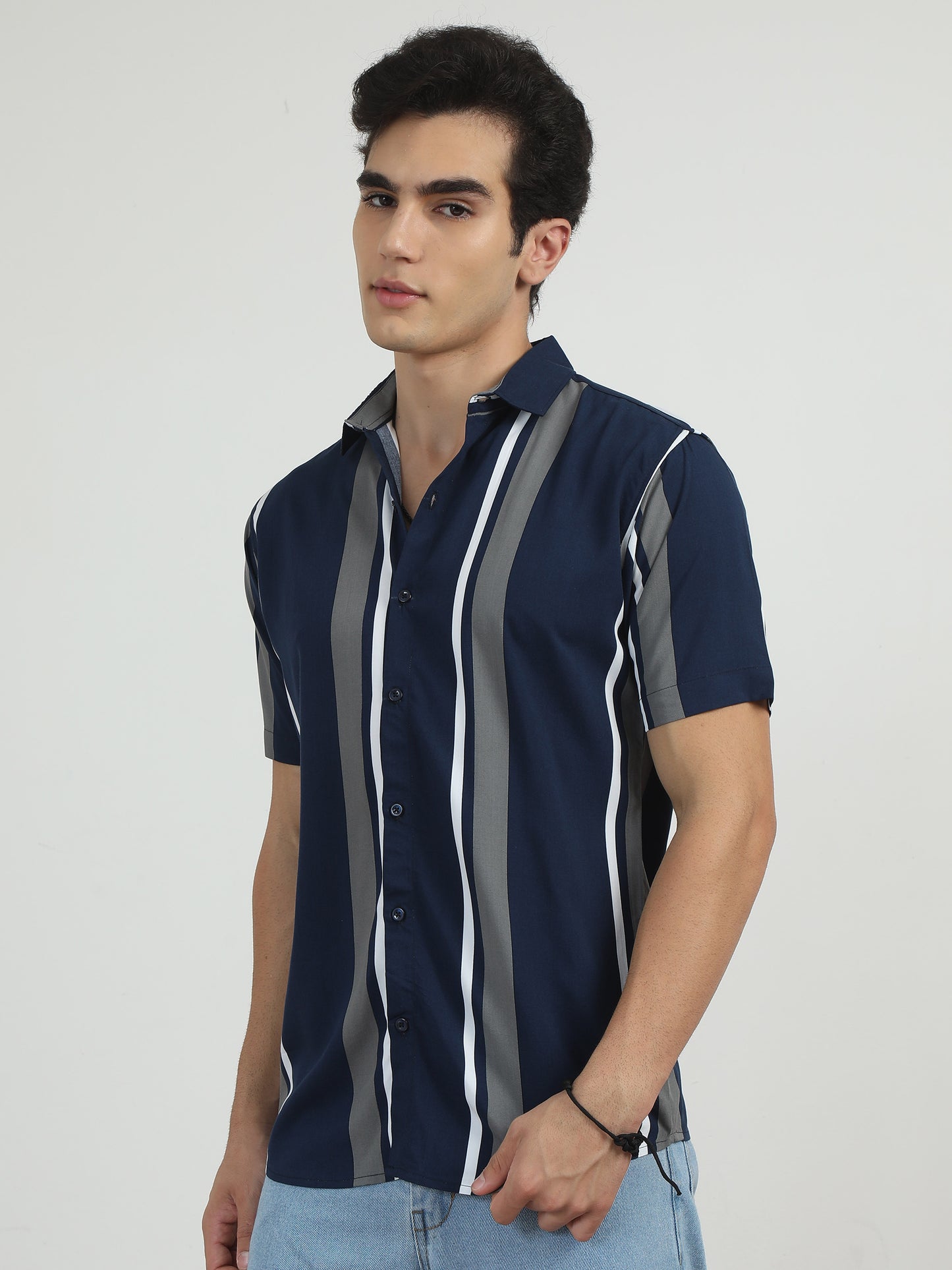  Blue And White Striped Shirt​ for men 