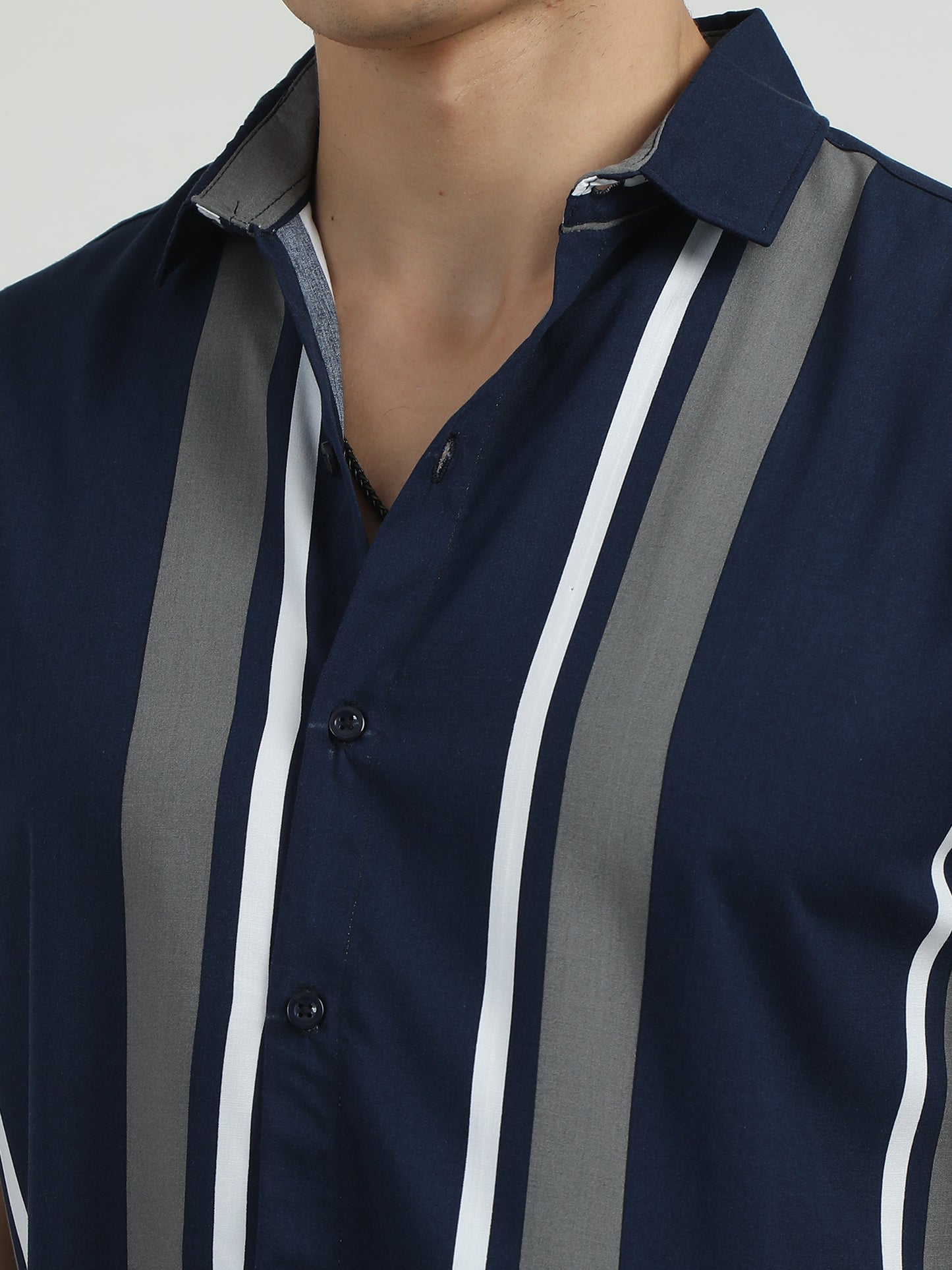  Blue And White Striped Shirt​ for men 