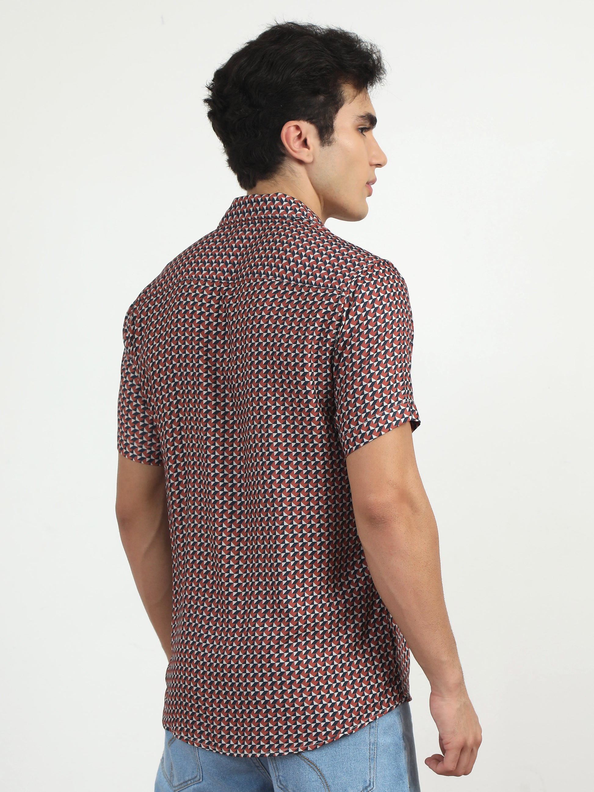 Reddish Digital Printed Half Sleeve Shirts​  for men 