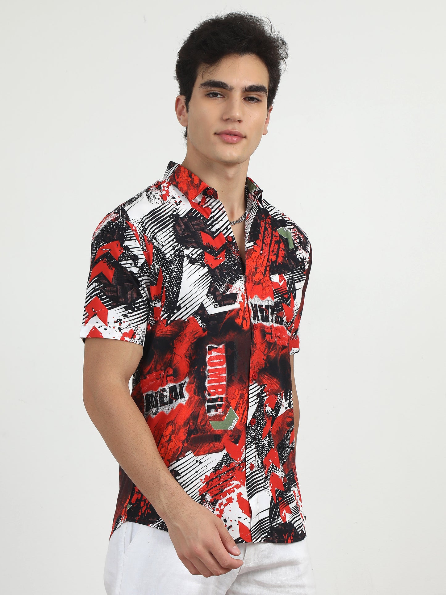 Zombie Printed Half Sleeve Shirts Mens​