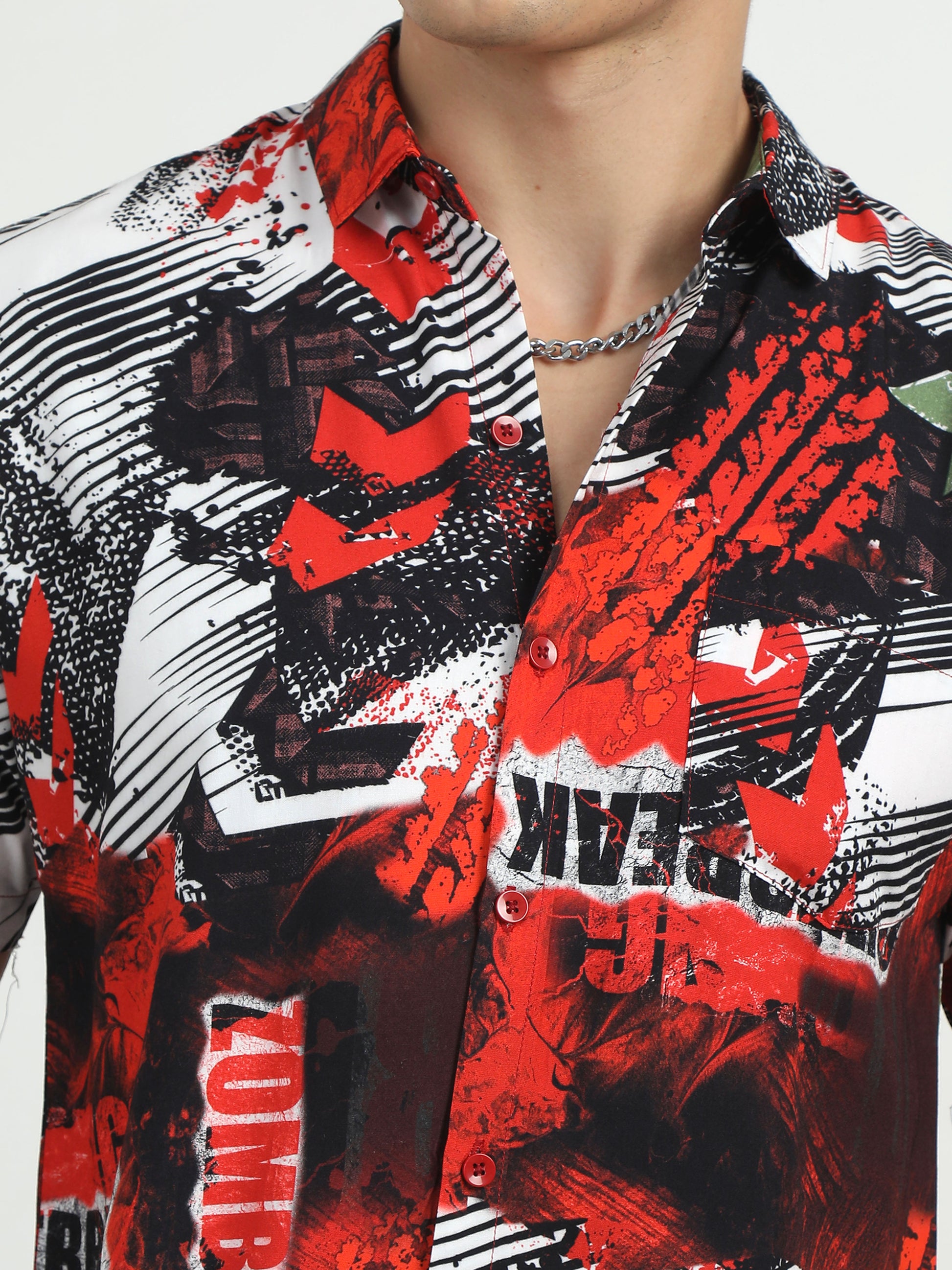 Zombie Printed Half Sleeve Shirts Mens​