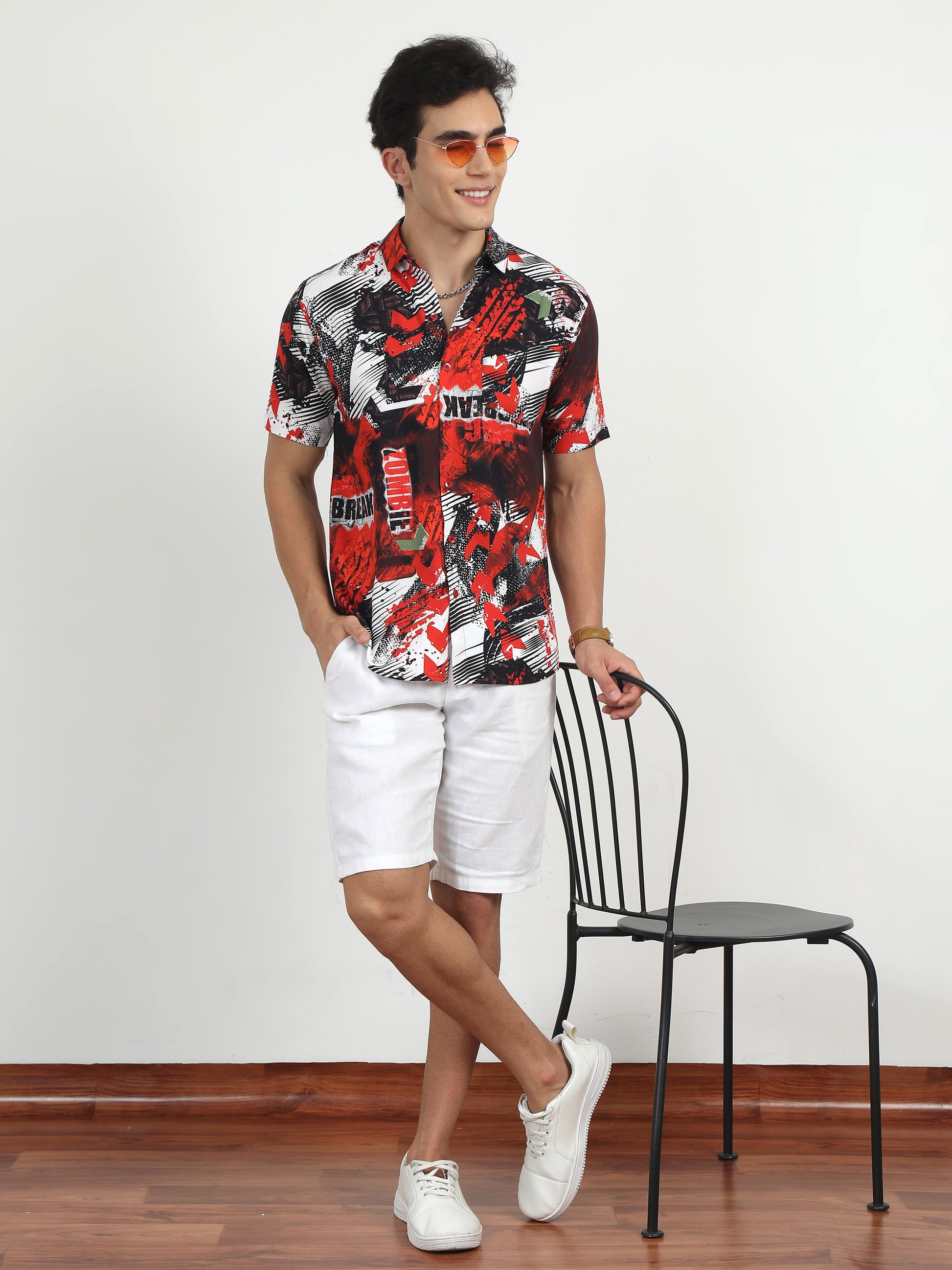 Zombie Printed Half Sleeve Shirts Mens​